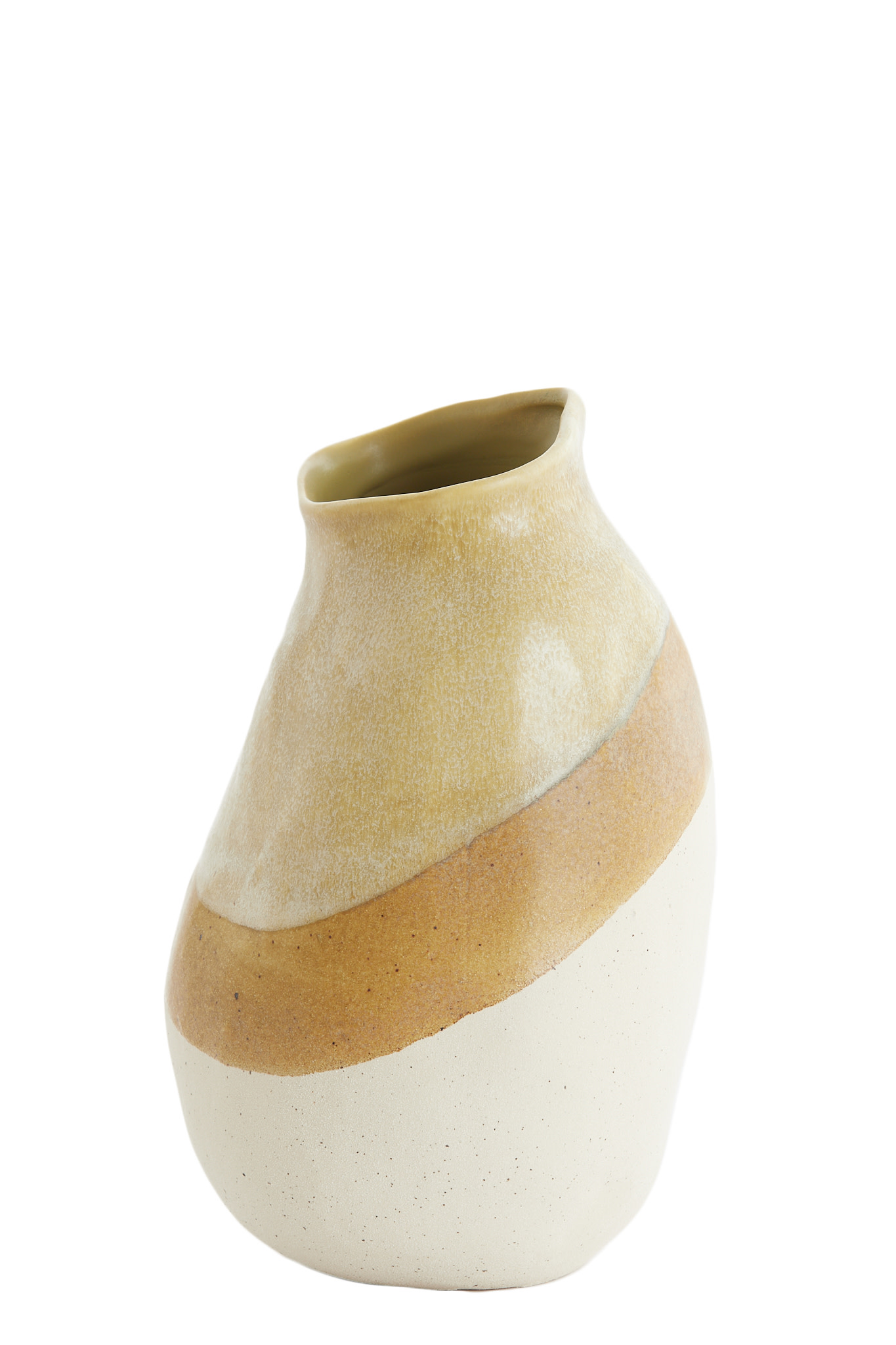 Light & Living Vaas deco 20,5x20x33 cm YULARA keramiek bruin+crème
