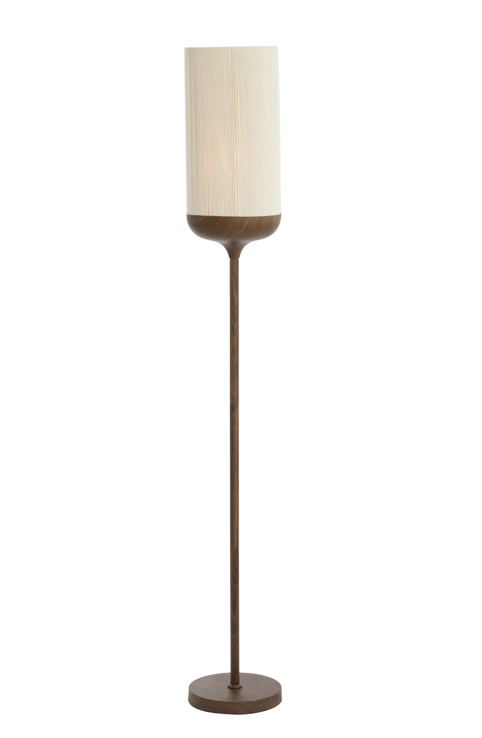 Light & Living Vloerlamp Ø23x159 cm DANIA hout print d bruin+touw crème