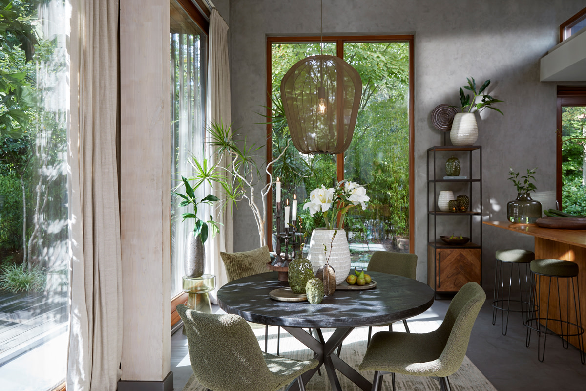 Light & Living Hanglamp Ø50x60 cm PLUMERIA donker groen