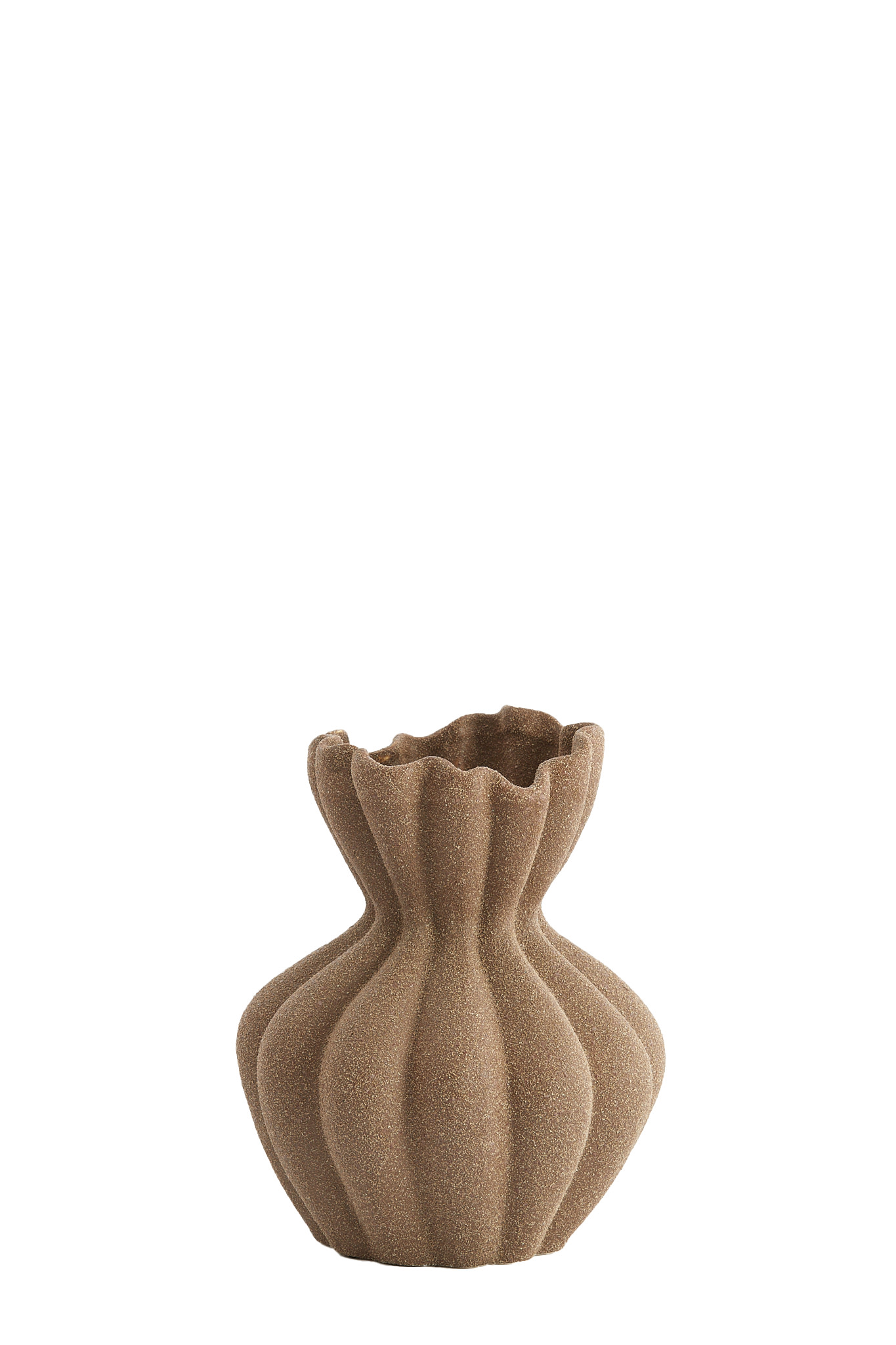 Light & Living Vaas deco Ø20,5x24,5 cm SILLIAN keramiek mat bruin