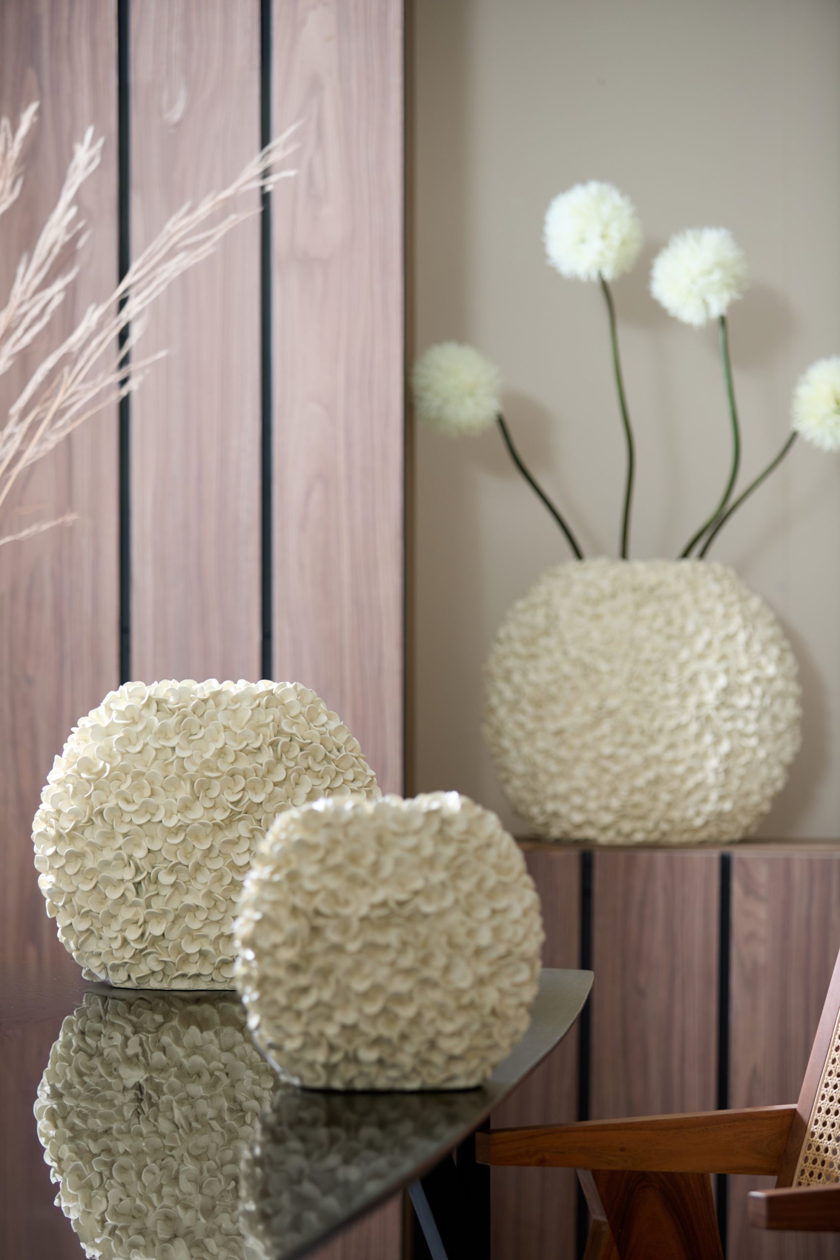 Light & Living Vaas deco 44x20,5x38,5 cm PHYLIA crème
