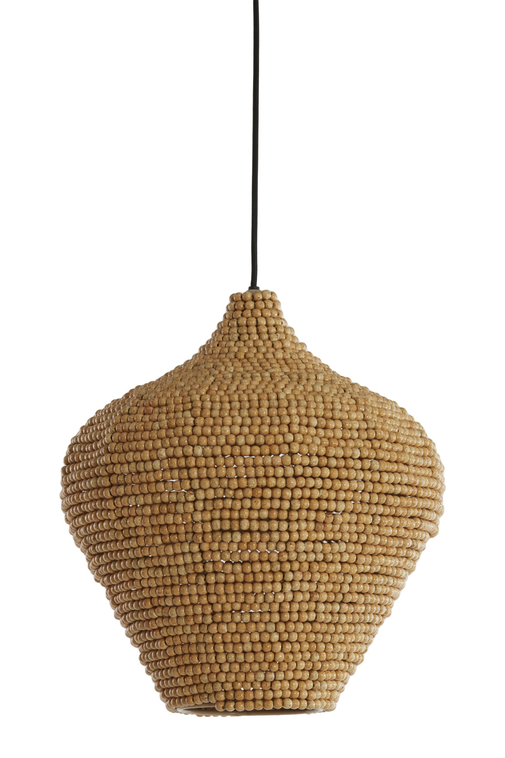 Light & Living Hanglamp Ø36x41 cm KALENGA kralen naturel