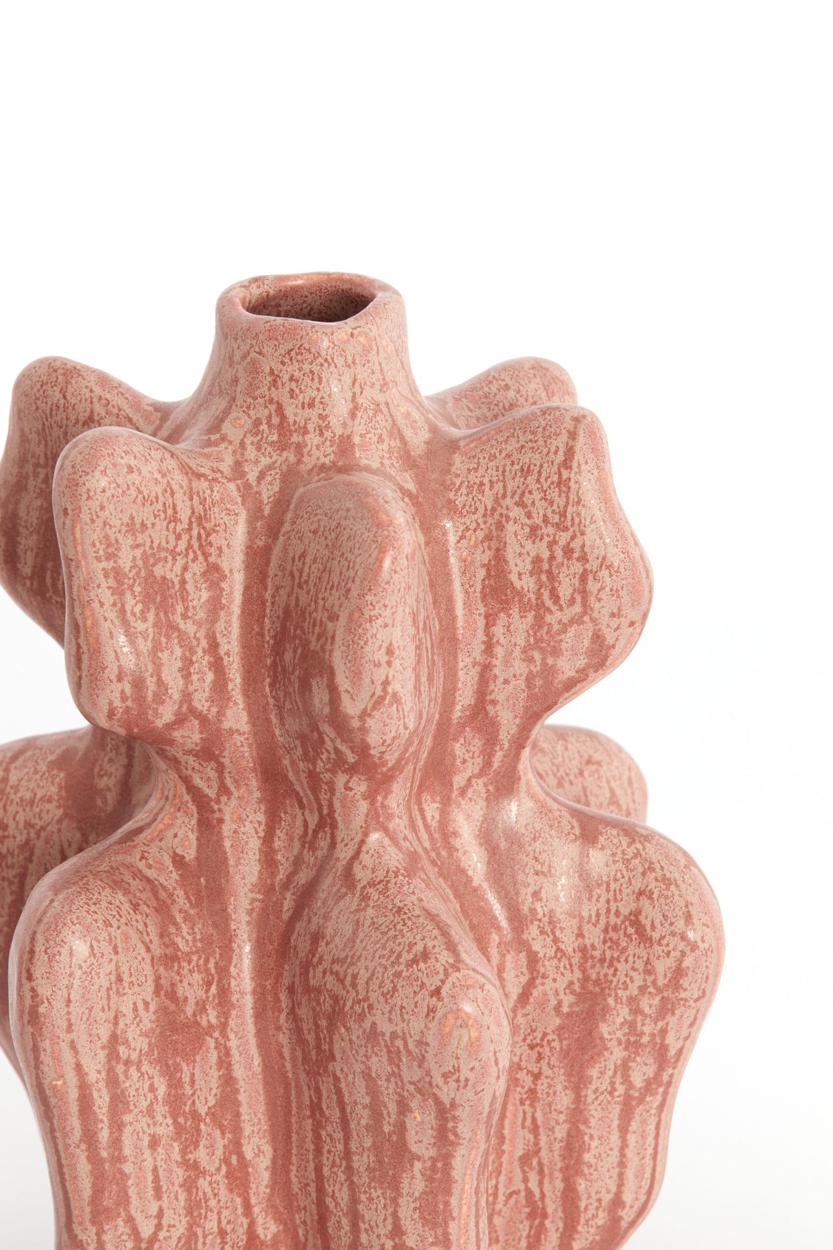 Light & Living Vaas deco 17,5x16x23,5 cm NARA keramiek koraal-rood