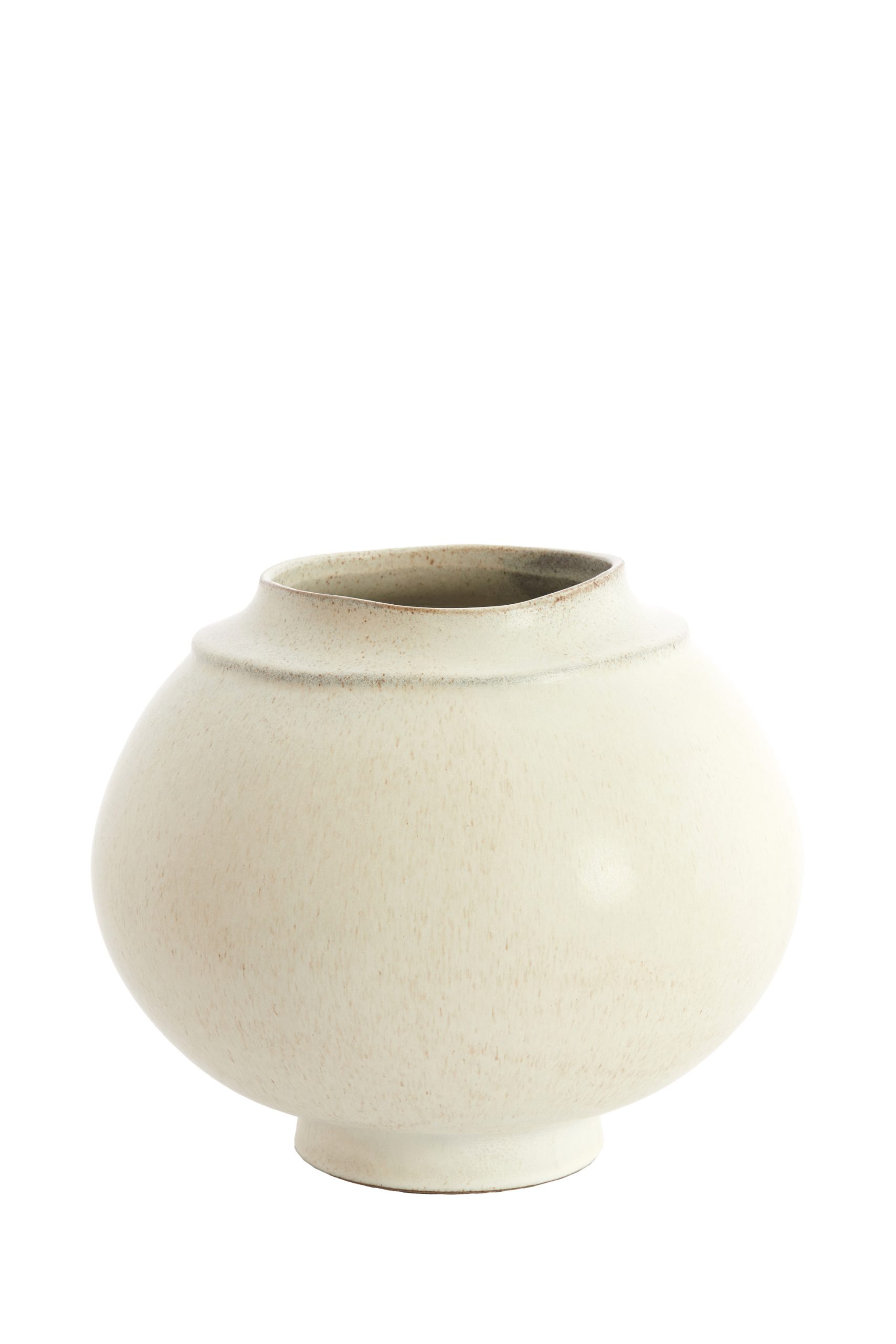 Light & Living Vaas deco Ø29,5x25,5 cm LOREA keramiek mat crème