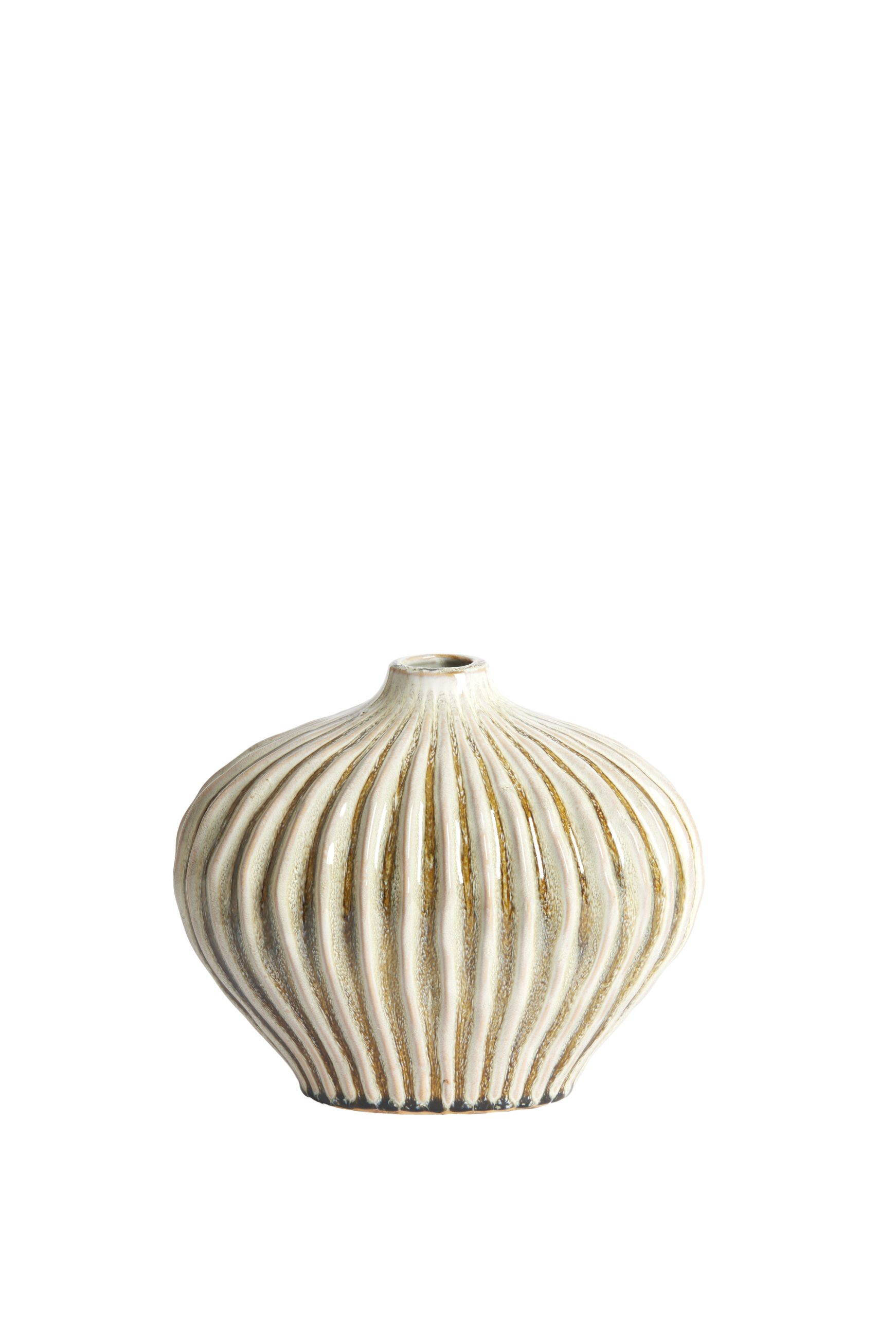 Light & Living Vaas deco 25x14x20 cm LORITO keramiek olijf groen