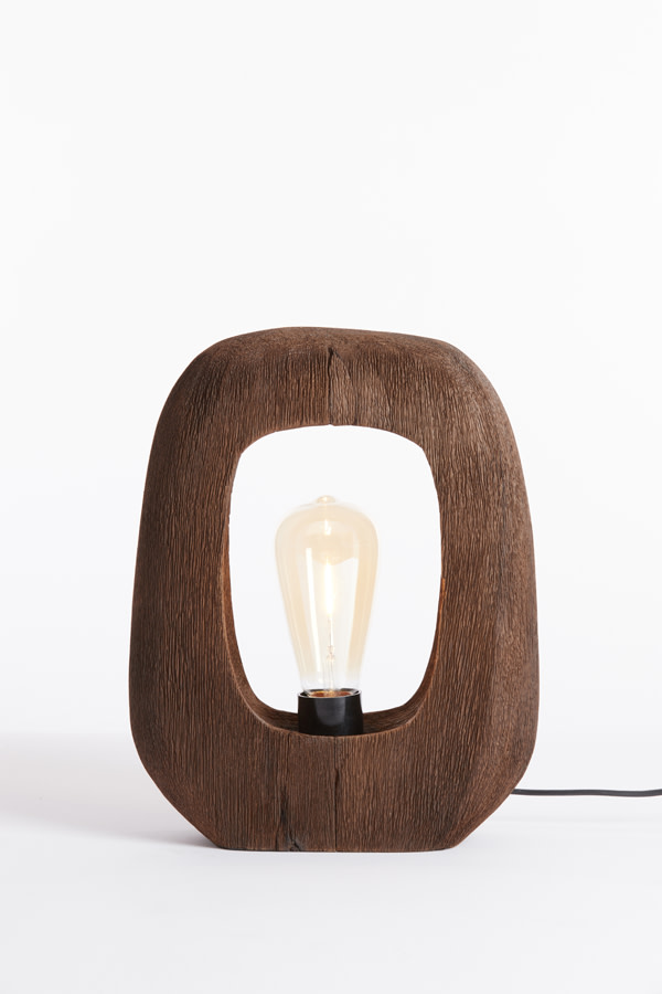 Light & Living Tafellamp 24x8x30 cm KELAFO hout chocolade bruin