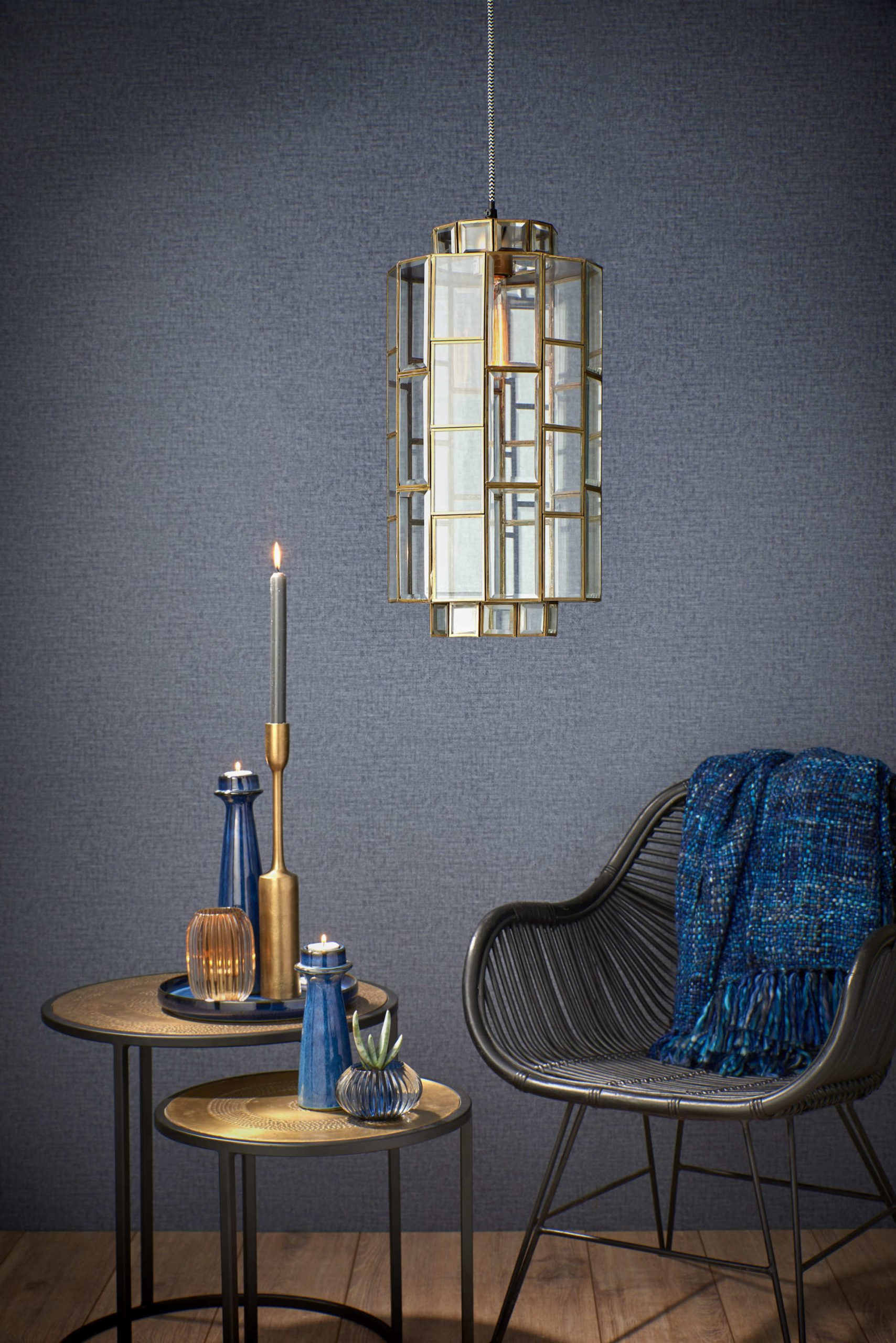 Light & Living Hanglamp Ø24x45 cm SØSTRENE antiek brons+glas