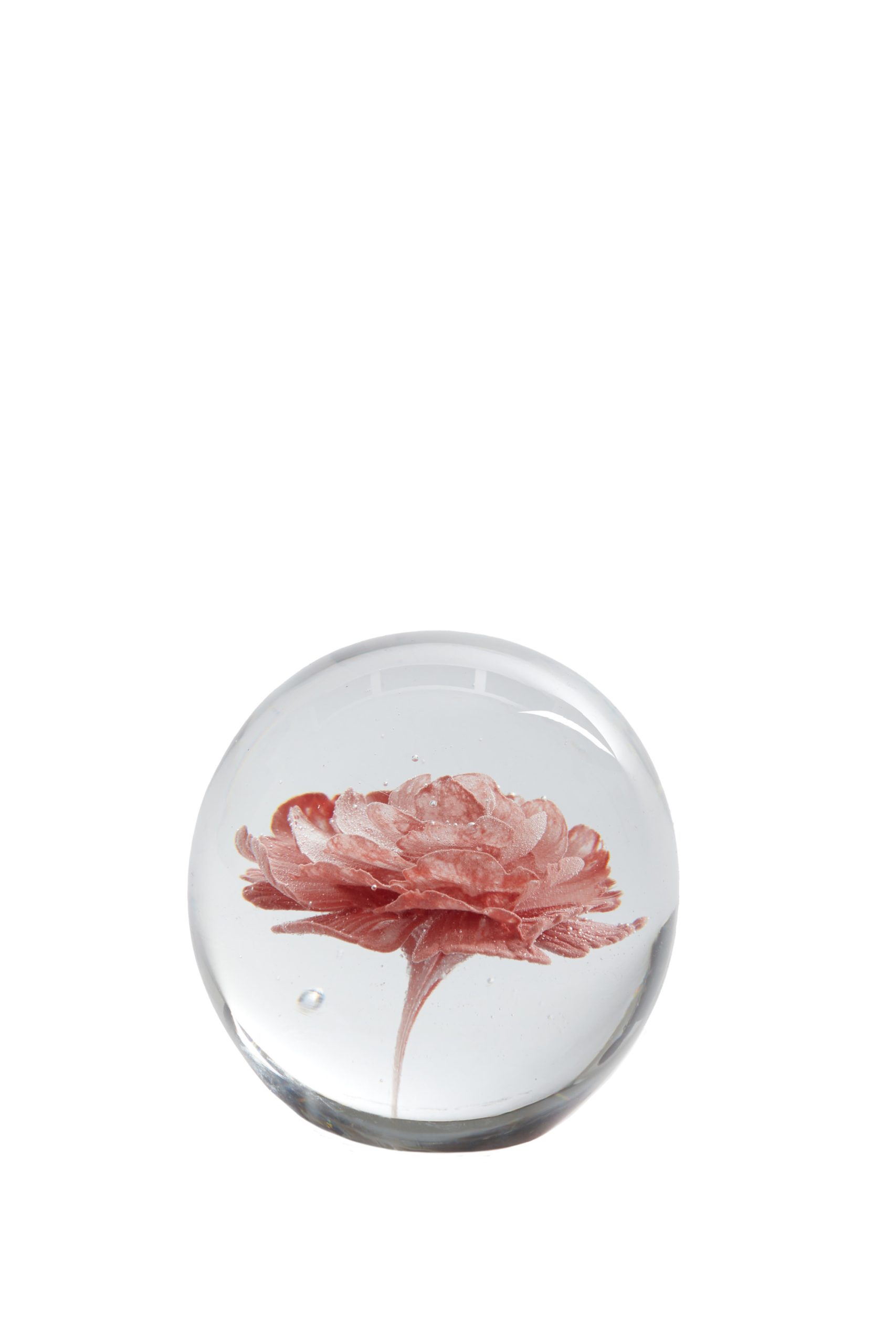 Light & Living Ornament Ø8x8 cm FLOWER glas licht roze