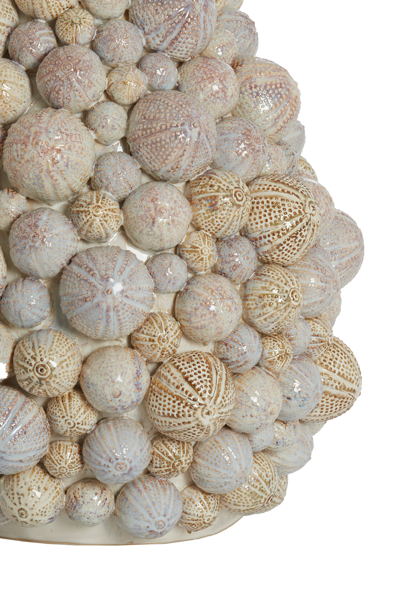 Light & Living Vaas deco Ø40x49 cm SEA URCHIN keramiek crème-zand