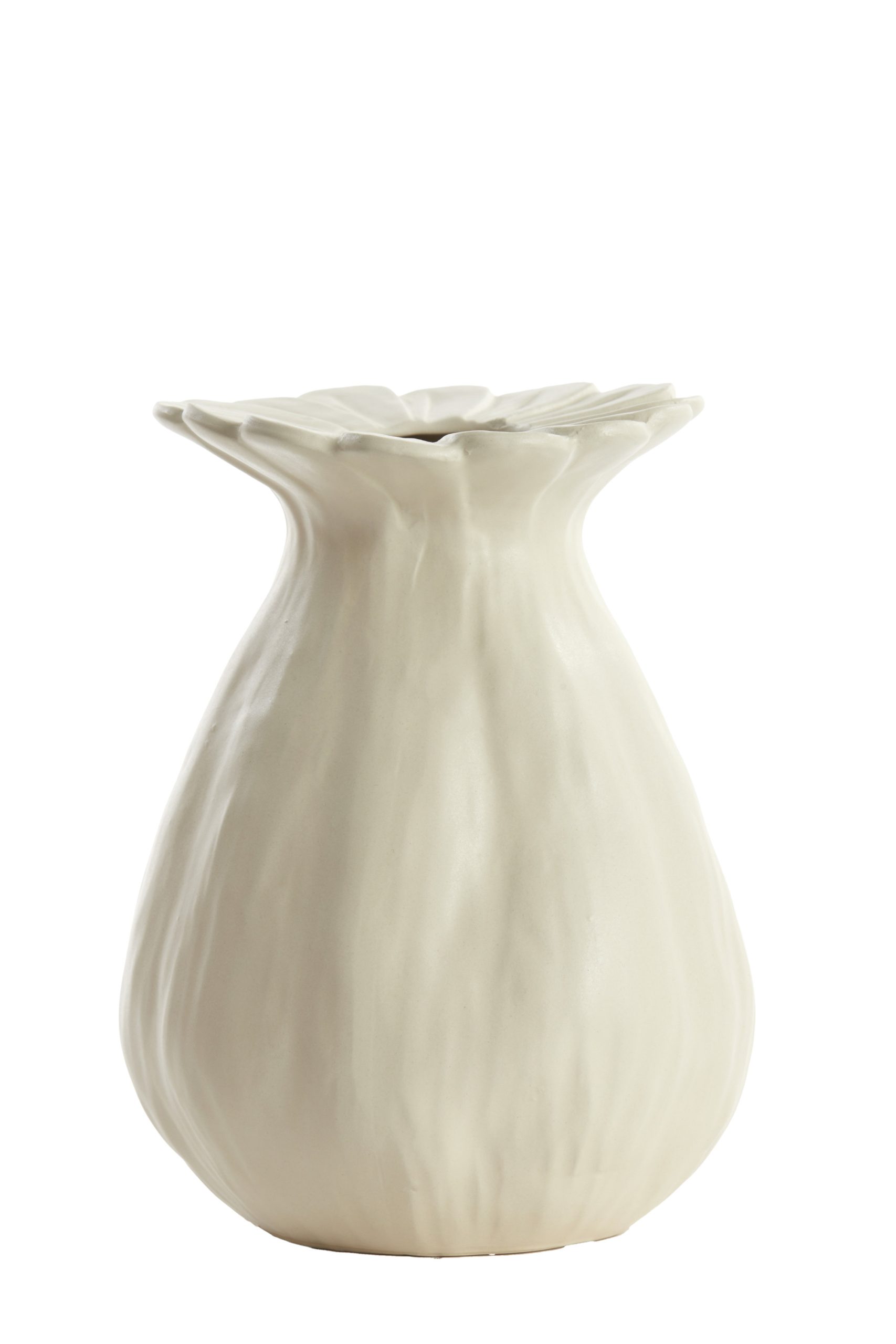 Light & Living Vaas deco Ø19,5x25 cm REWA keramiek crème
