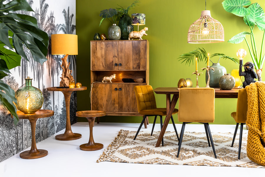 Light & Living Eettafel 200x100x76 cm QUENZA acacia hout bruin