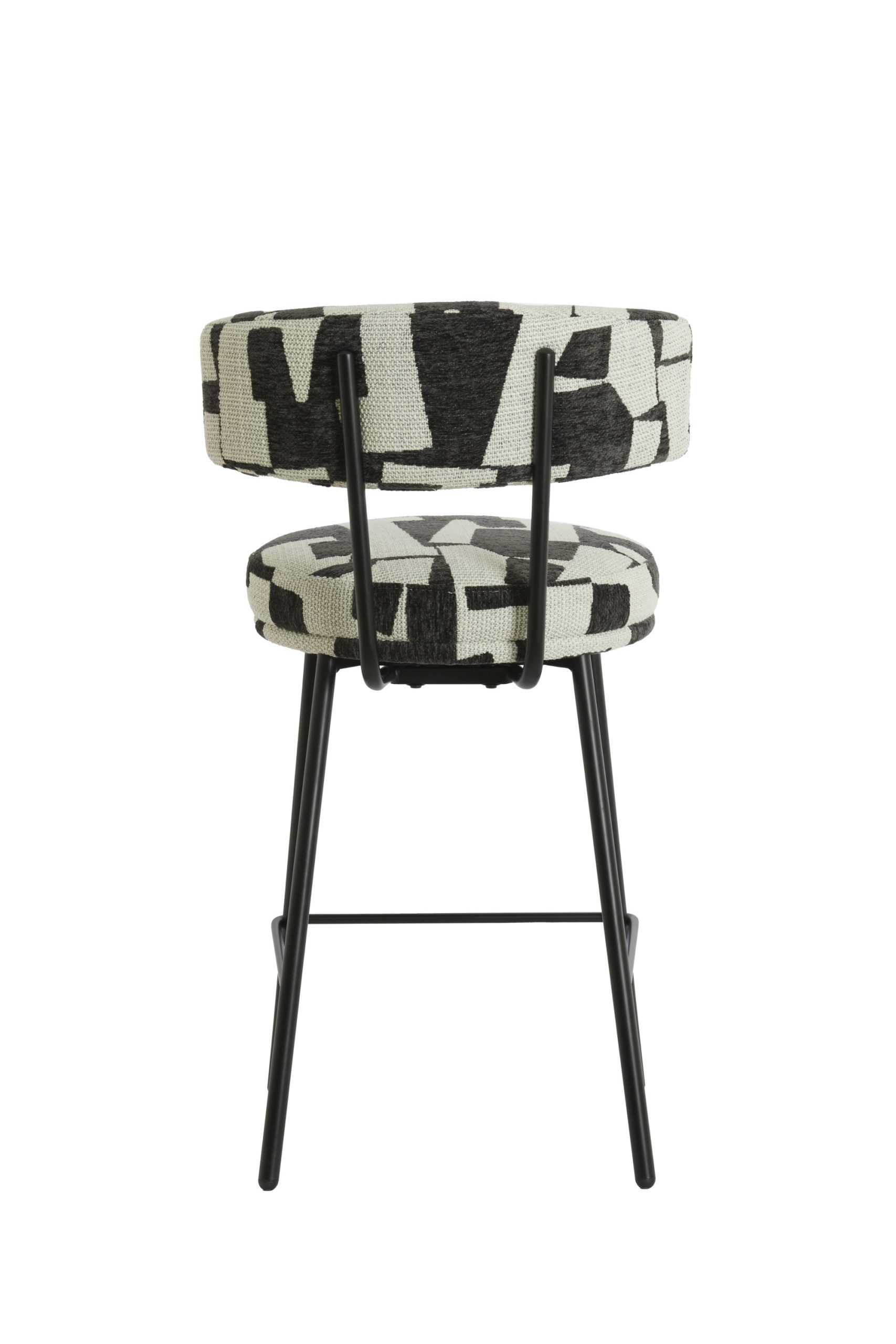 Light & Living Barkruk 52,5x51x93 cm HARVIE crème-zwart+mat zwart