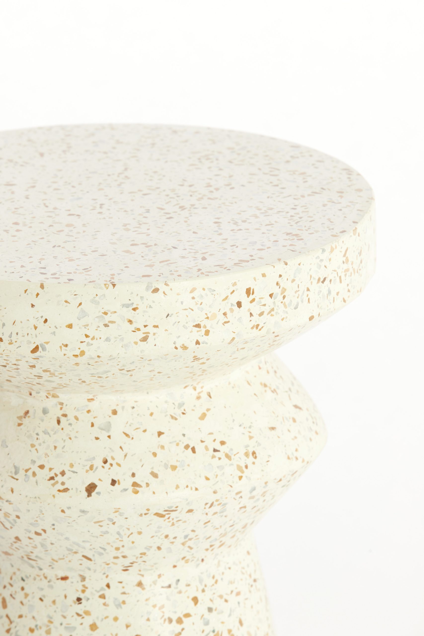 Light & Living Bijzettafel Ø32x47 cm SELLA terrazzo crème
