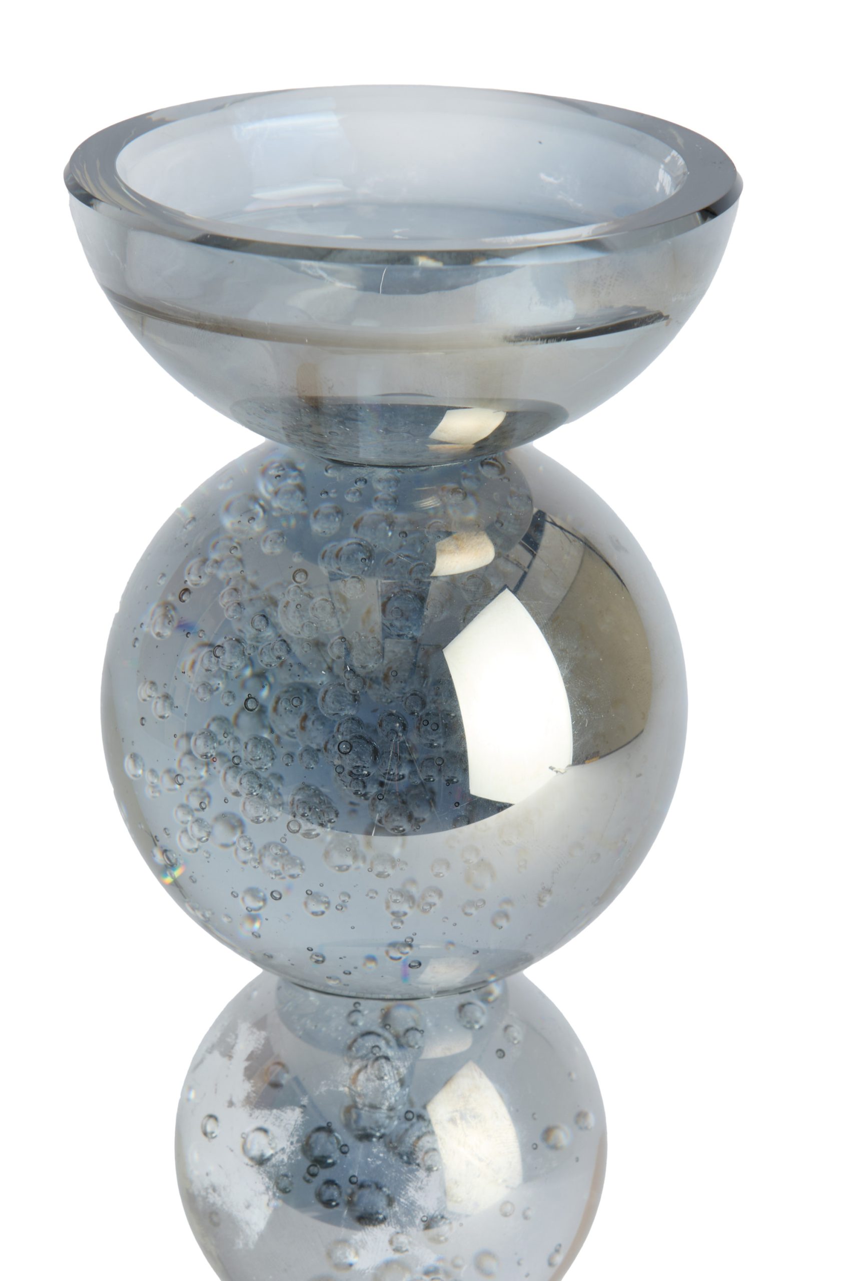 Light & Living Kandelaar Ø9,5x34 cm ITINGA glas bubbel smoke