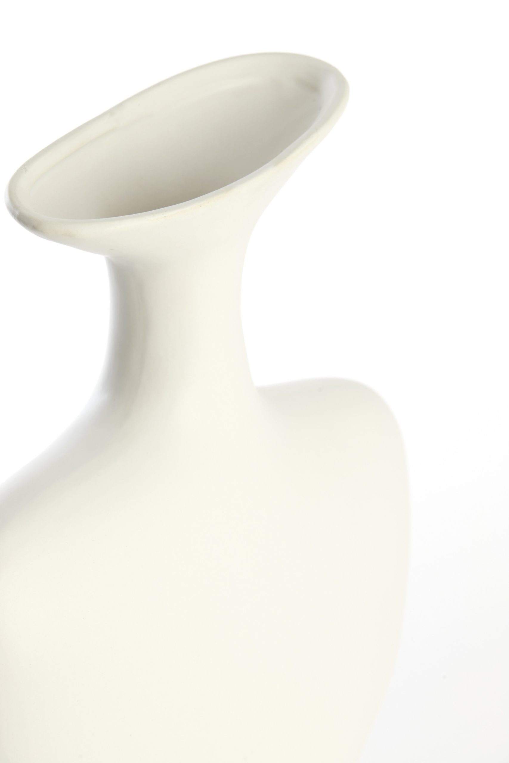 Light & Living Vaas deco 30x10,5x36 cm TROVO keramiek wit