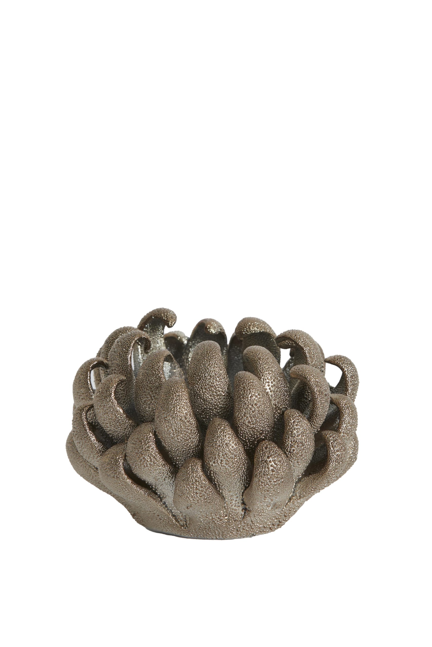 Light & Living Theelichthouder Ø10,5x7,5 cm SERINA porselein brons
