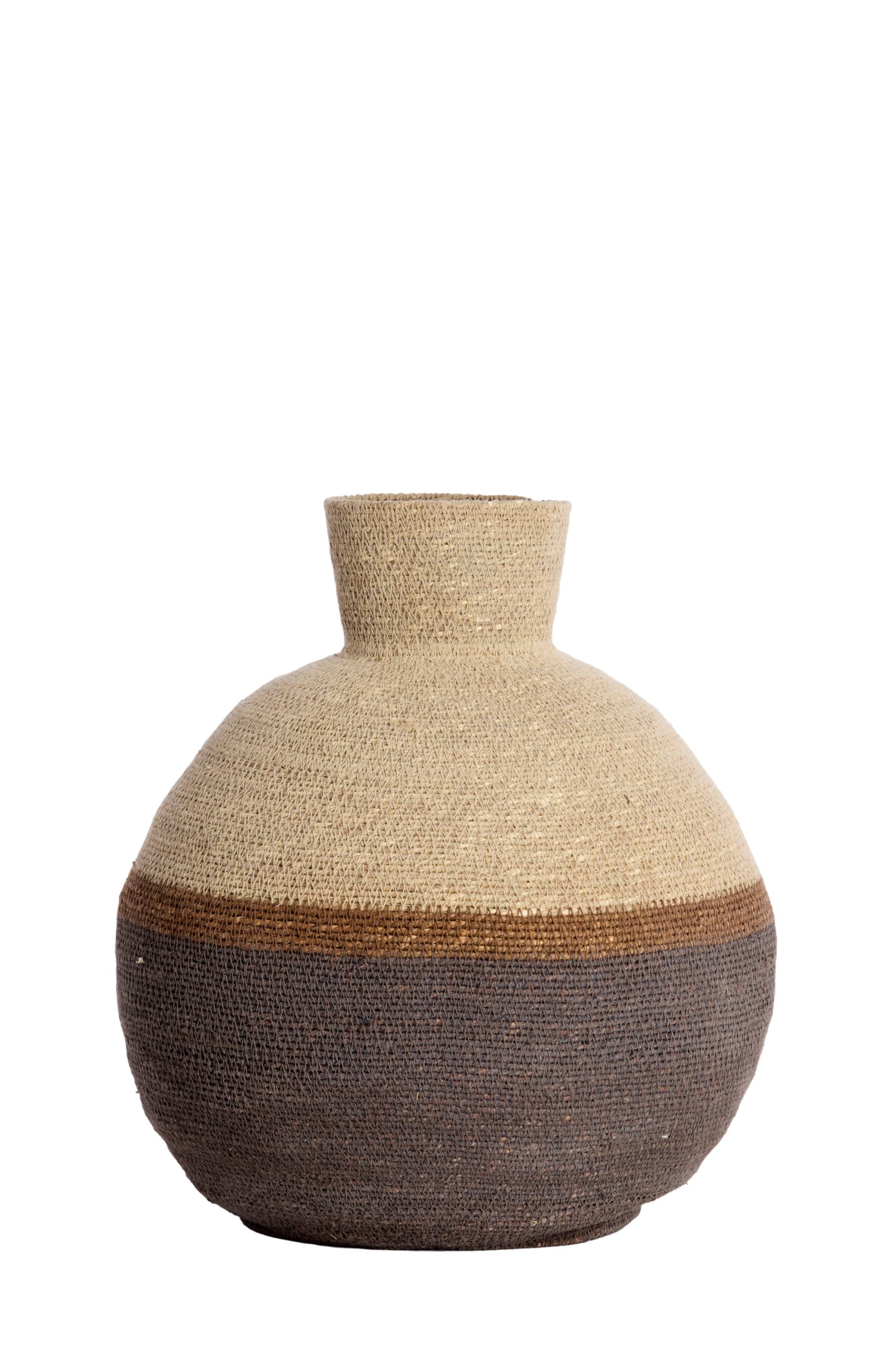 Light & Living Mand Ø32x37,5 cm BISIRA zeegras naturel+bruin