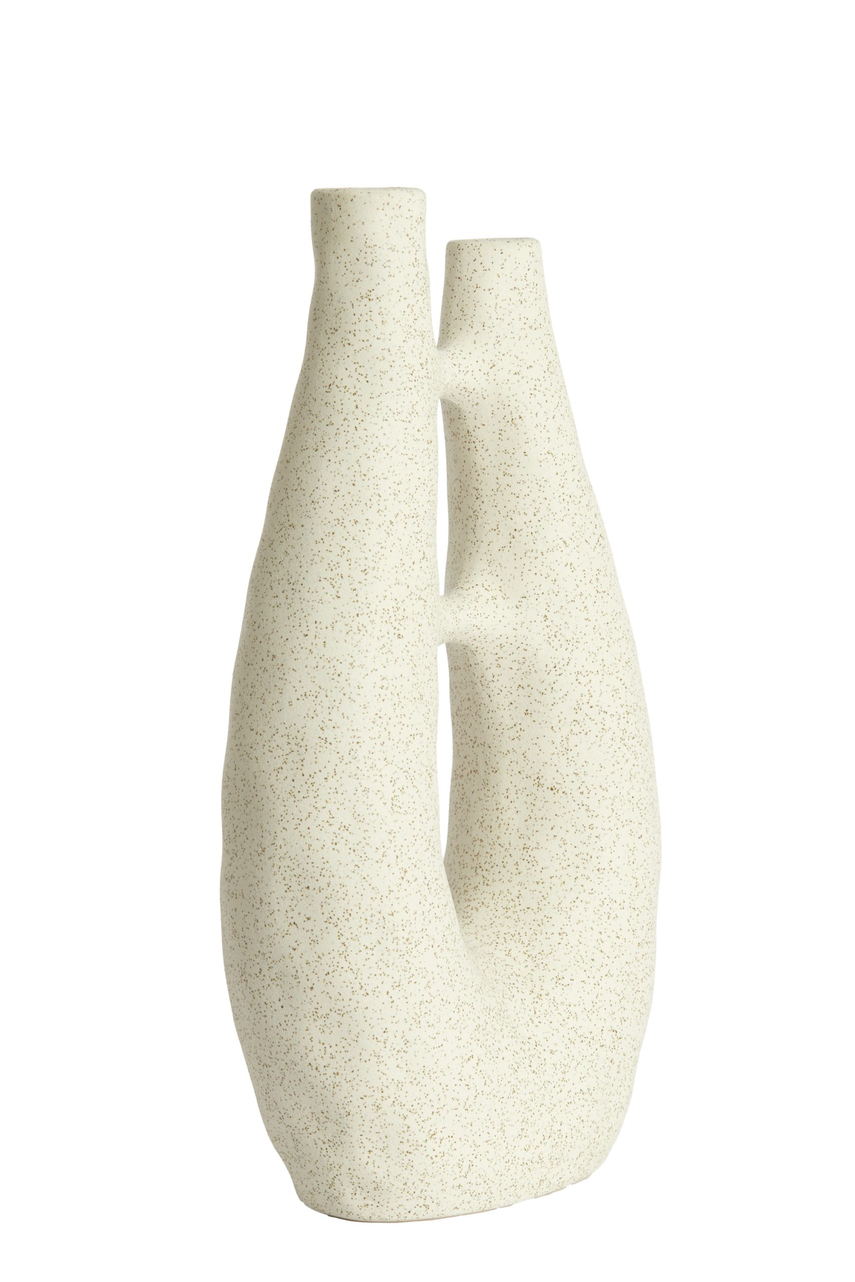 Light & Living Vaas deco 22x11x41 cm KATHA keramiek mat crème