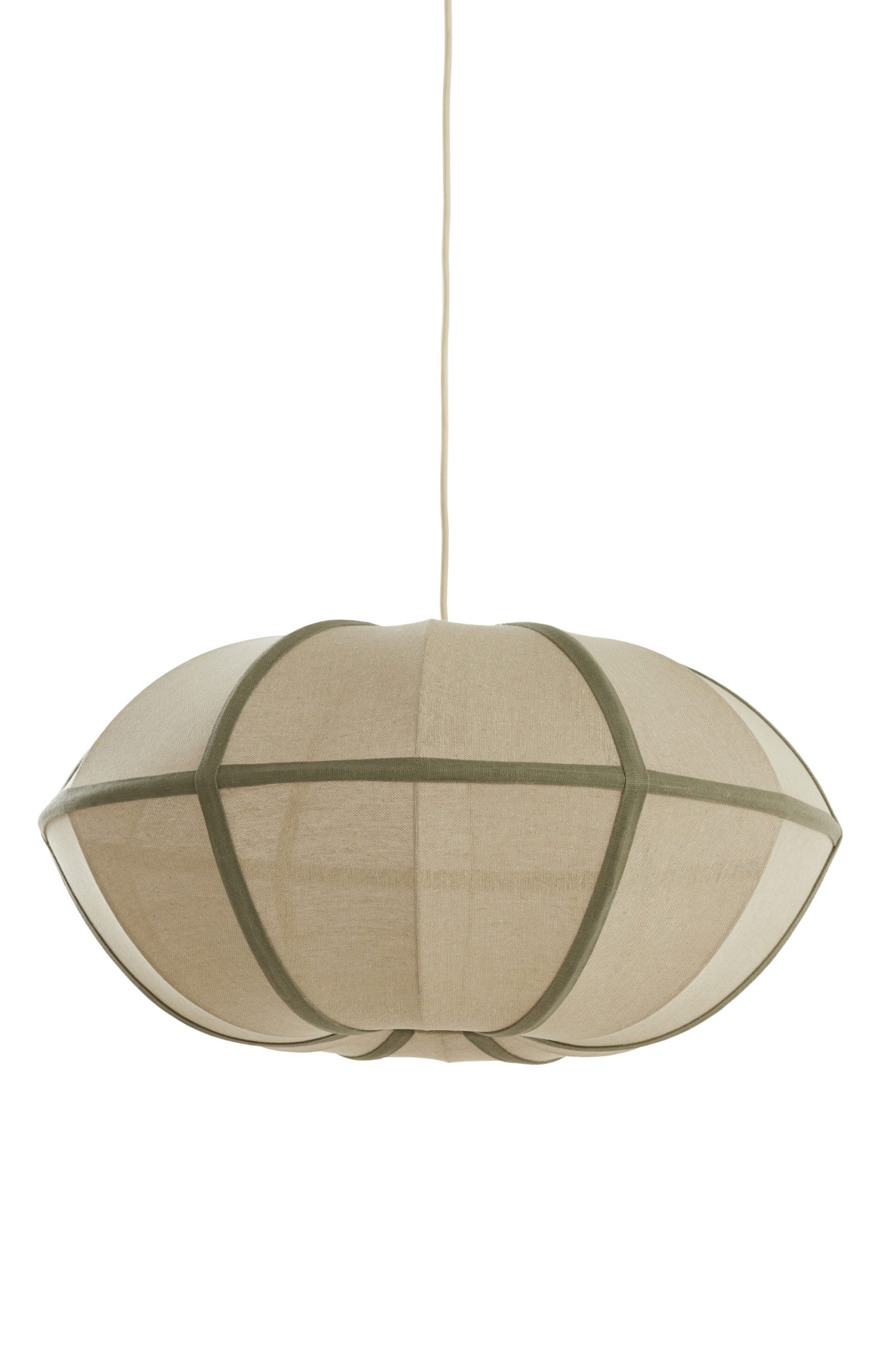 Light & Living Hanglamp Ø61x30 cm MIRELYS naturel+olijf groen