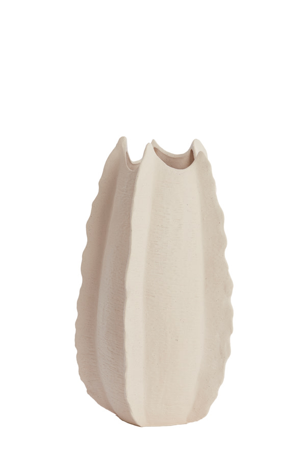 Light & Living Vaas deco Ø31x53 cm KELAPA keramiek crème