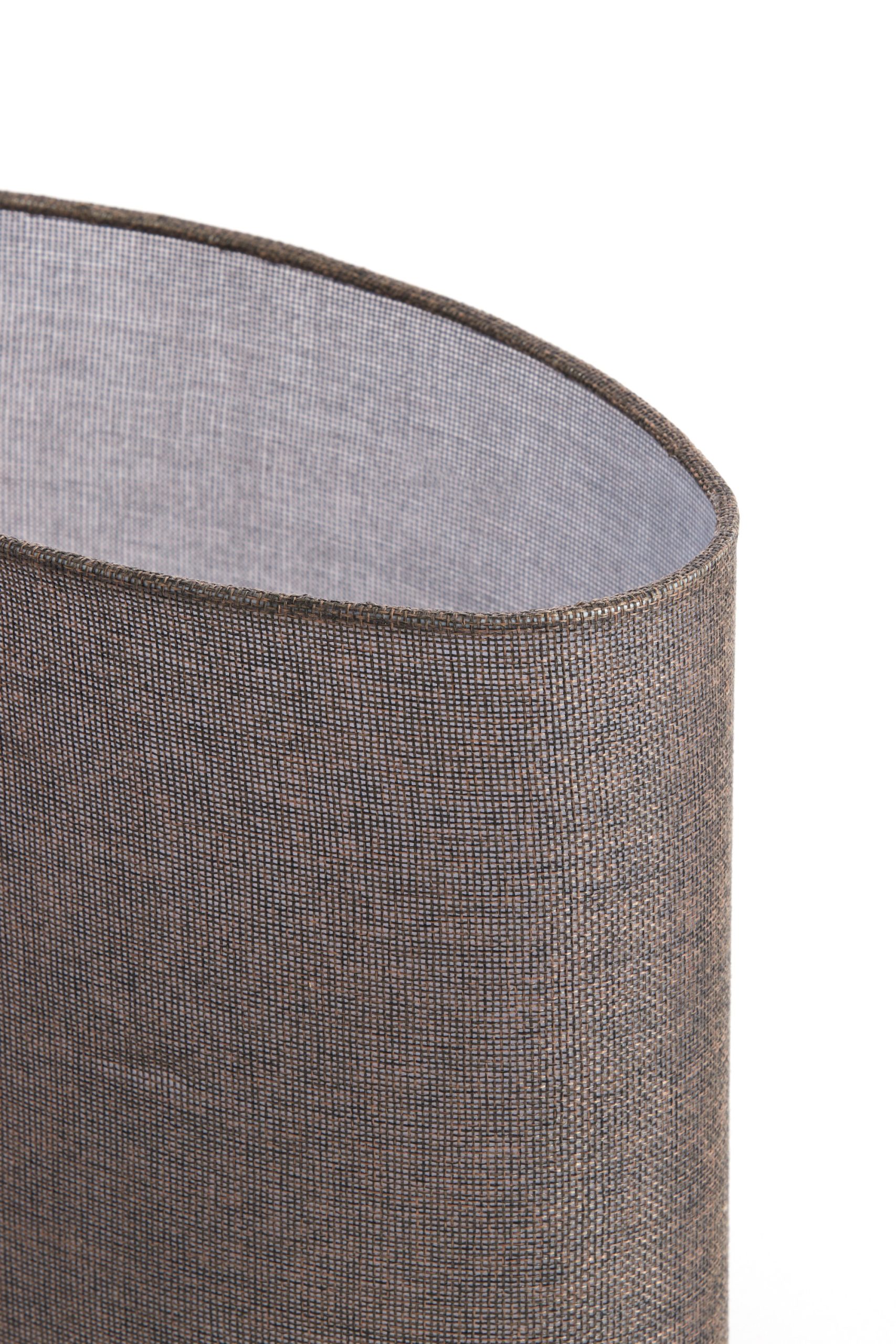 Light & Living Kap ovaal 38-17,5-28 cm BRANFO linnen donker bruin