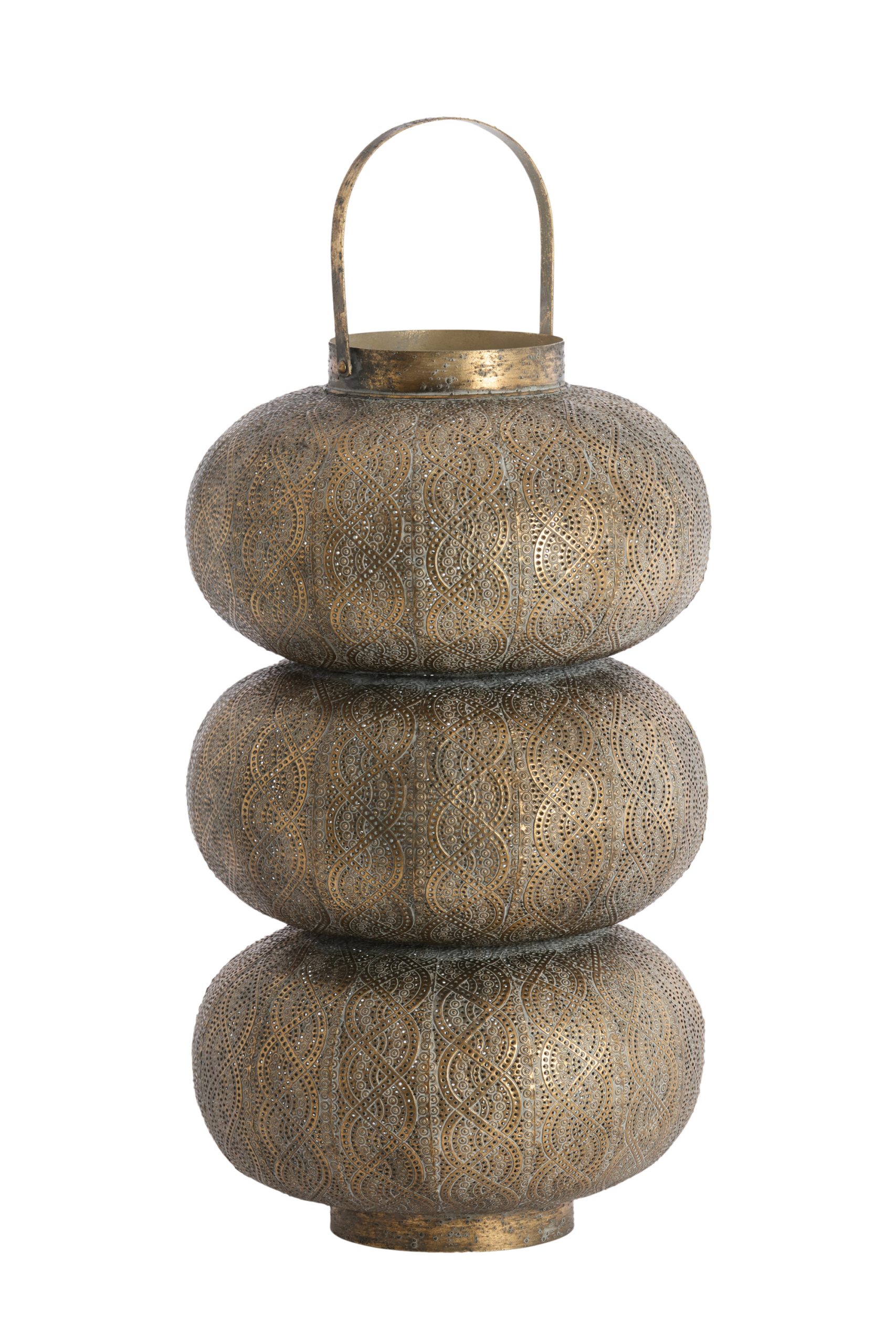 Light & Living Windlicht Ø32x55,5 cm KAITO bruin goud