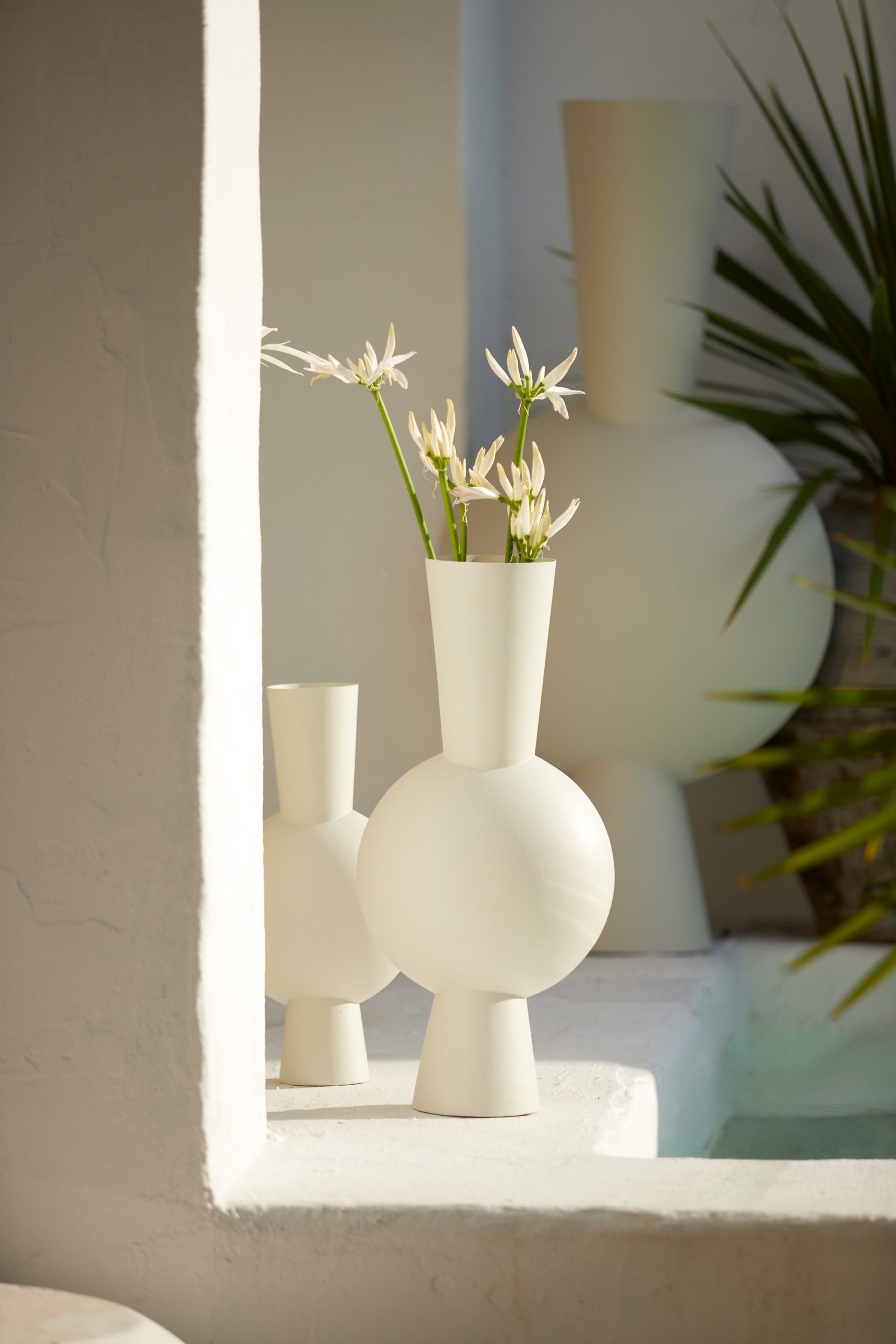 Light & Living Vaas deco 22x14x40 cm KAVANDU crème