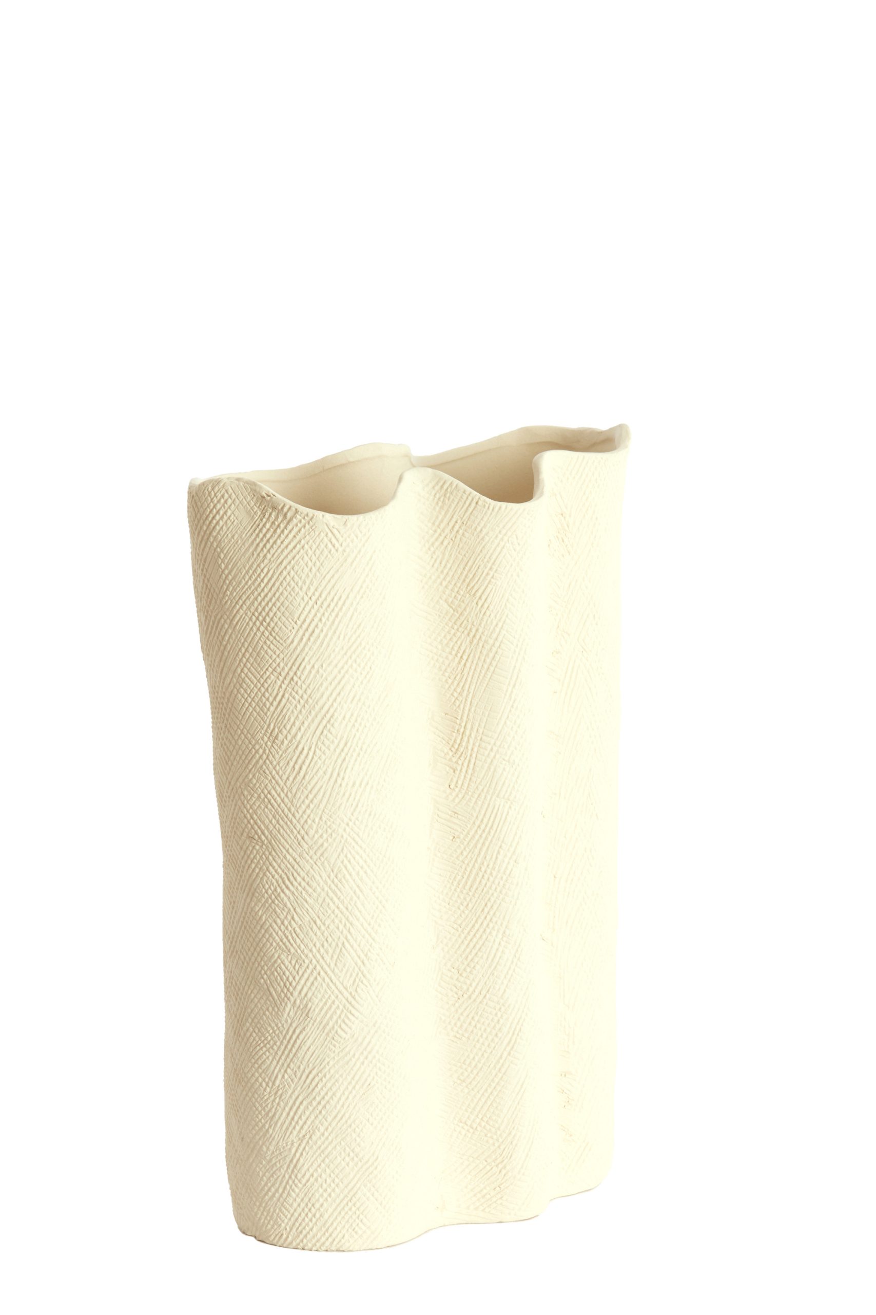 Light & Living Vaas deco 26x14x40 cm FLOVILLA keramiek crème