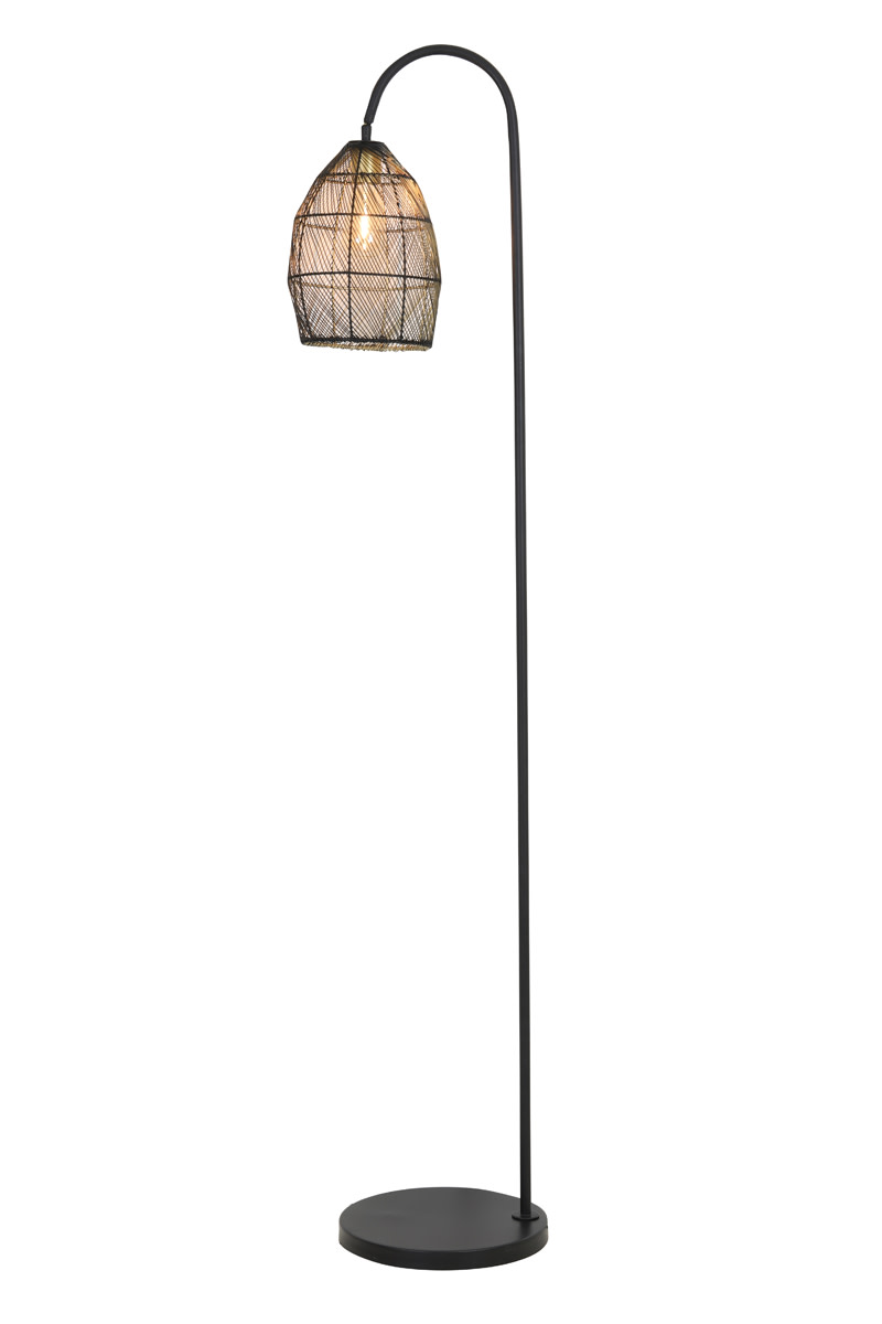 Light & Living Vloerlamp 34x30,5x172 cm MEYA mat zwart+goud