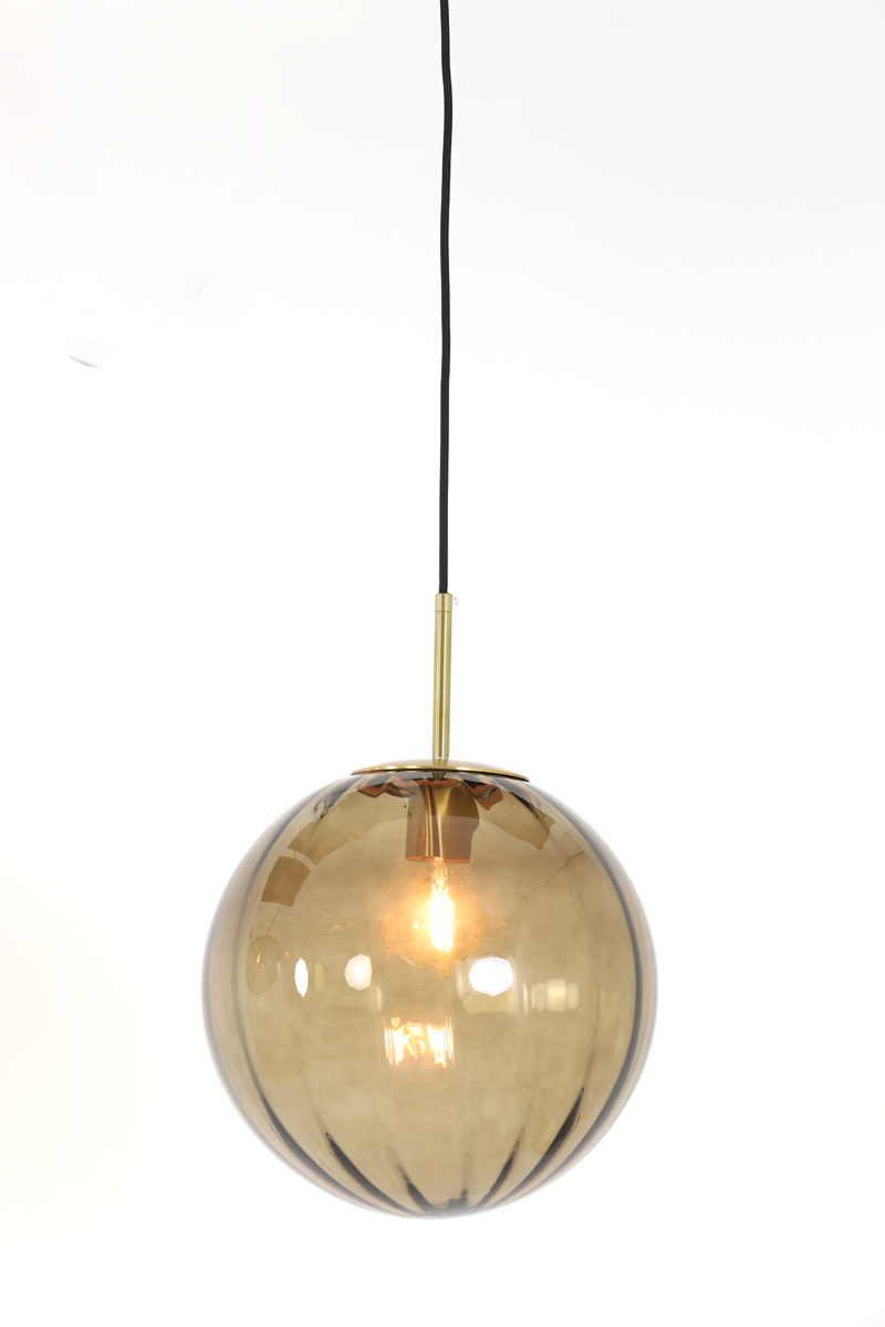 Light & Living Hanglamp Ø30 cm MAGDALA glas bruin+goud