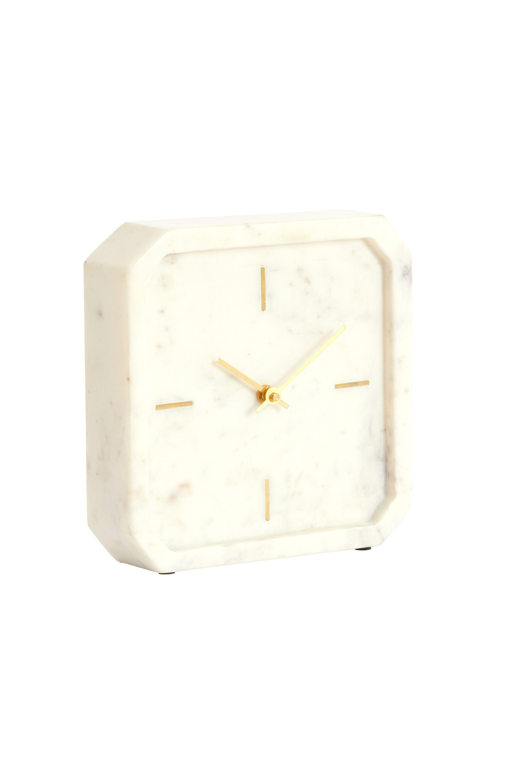 Light & Living Klok 20,5x6x20,5 cm PABLIA marmer wit