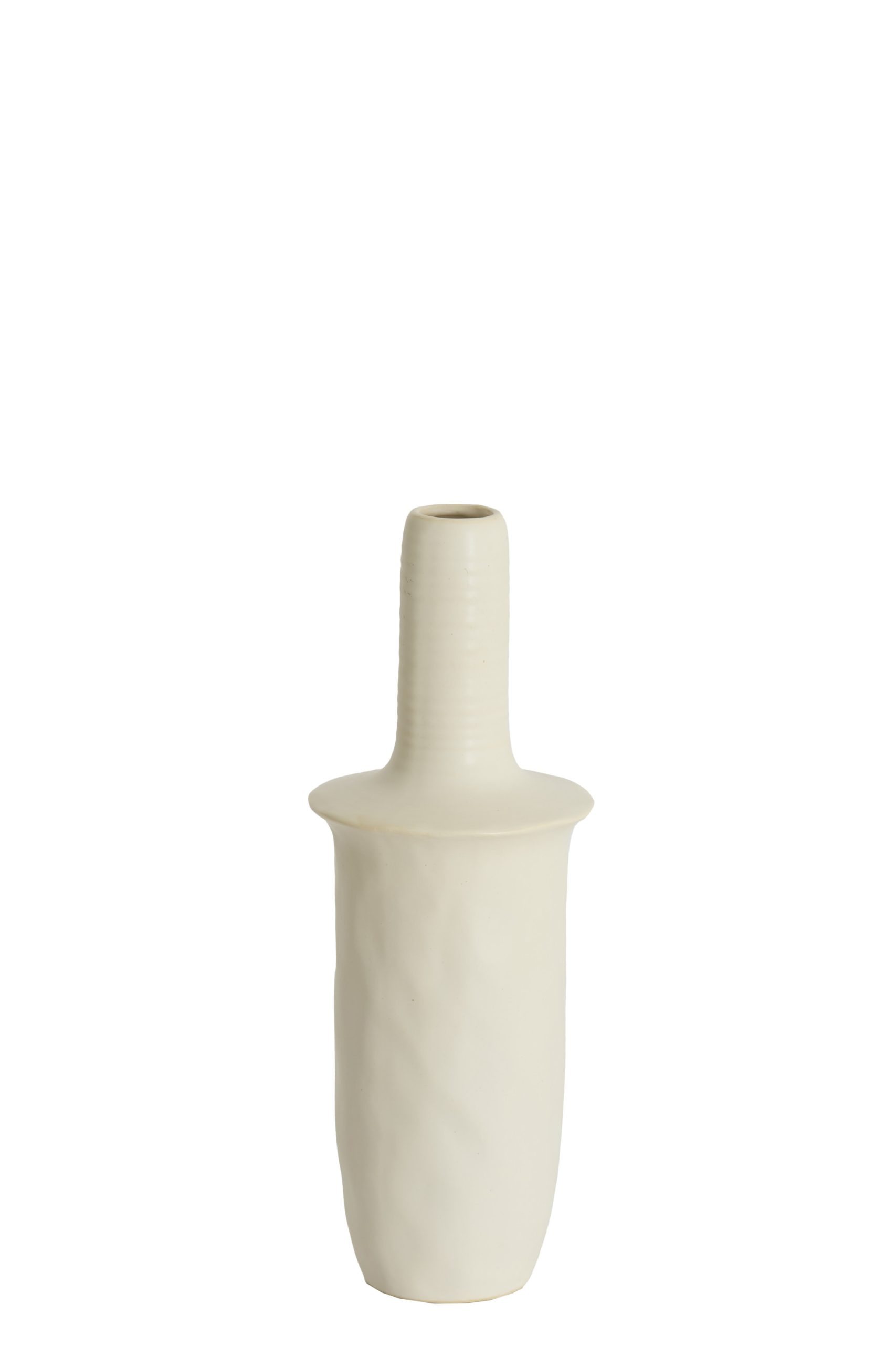 Light & Living Vaas deco Ø17,5x48,5 cm SENNES keramiek mat crème