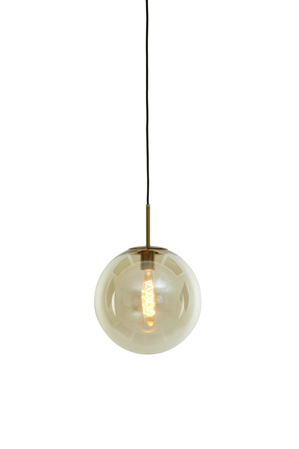 Light & Living Hanglamp Ø30 cm MEDINA glas amber+goud