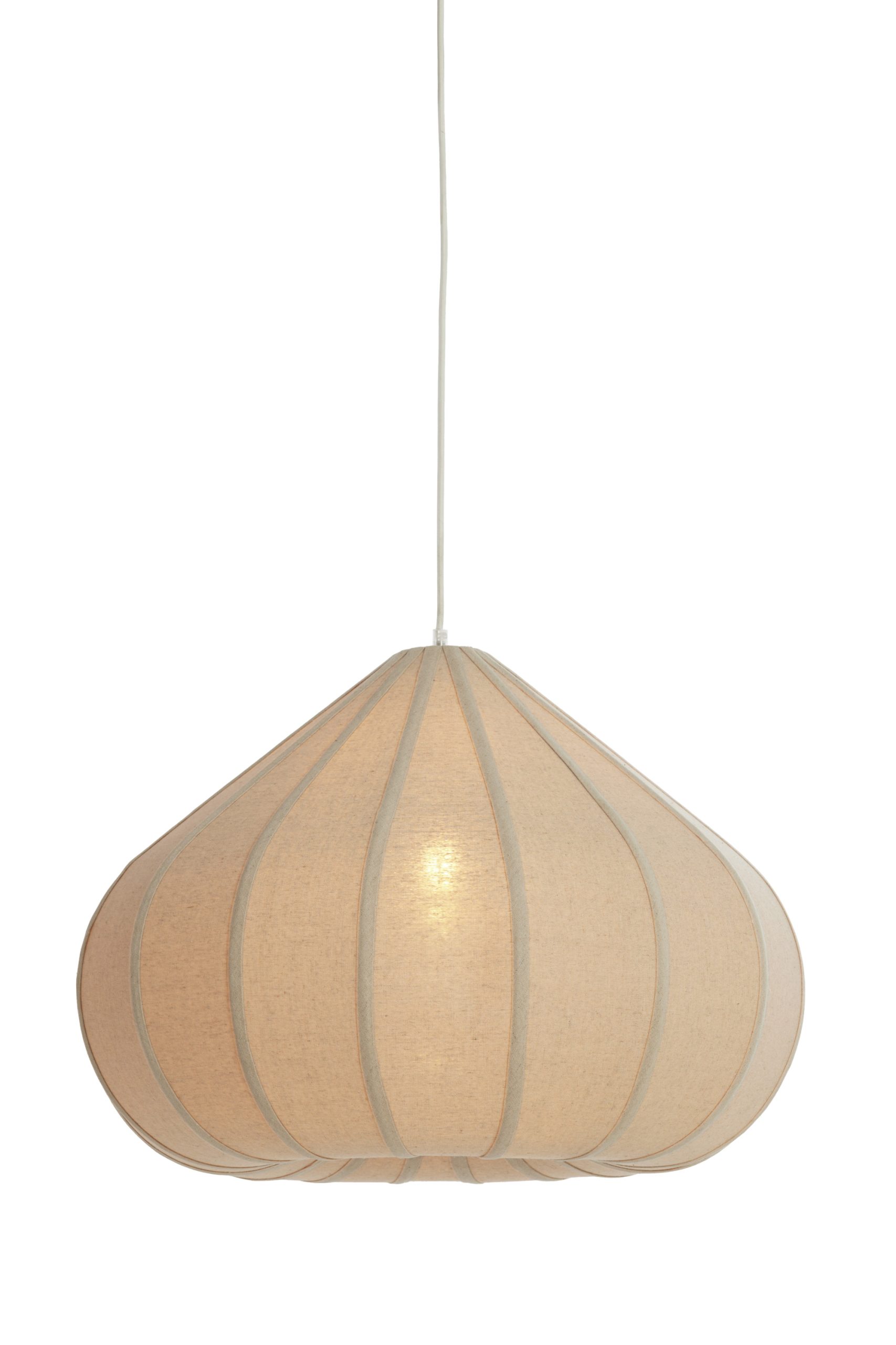 Light & Living Hanglamp Ø60x42,5 cm ZUBEDA linnen naturel