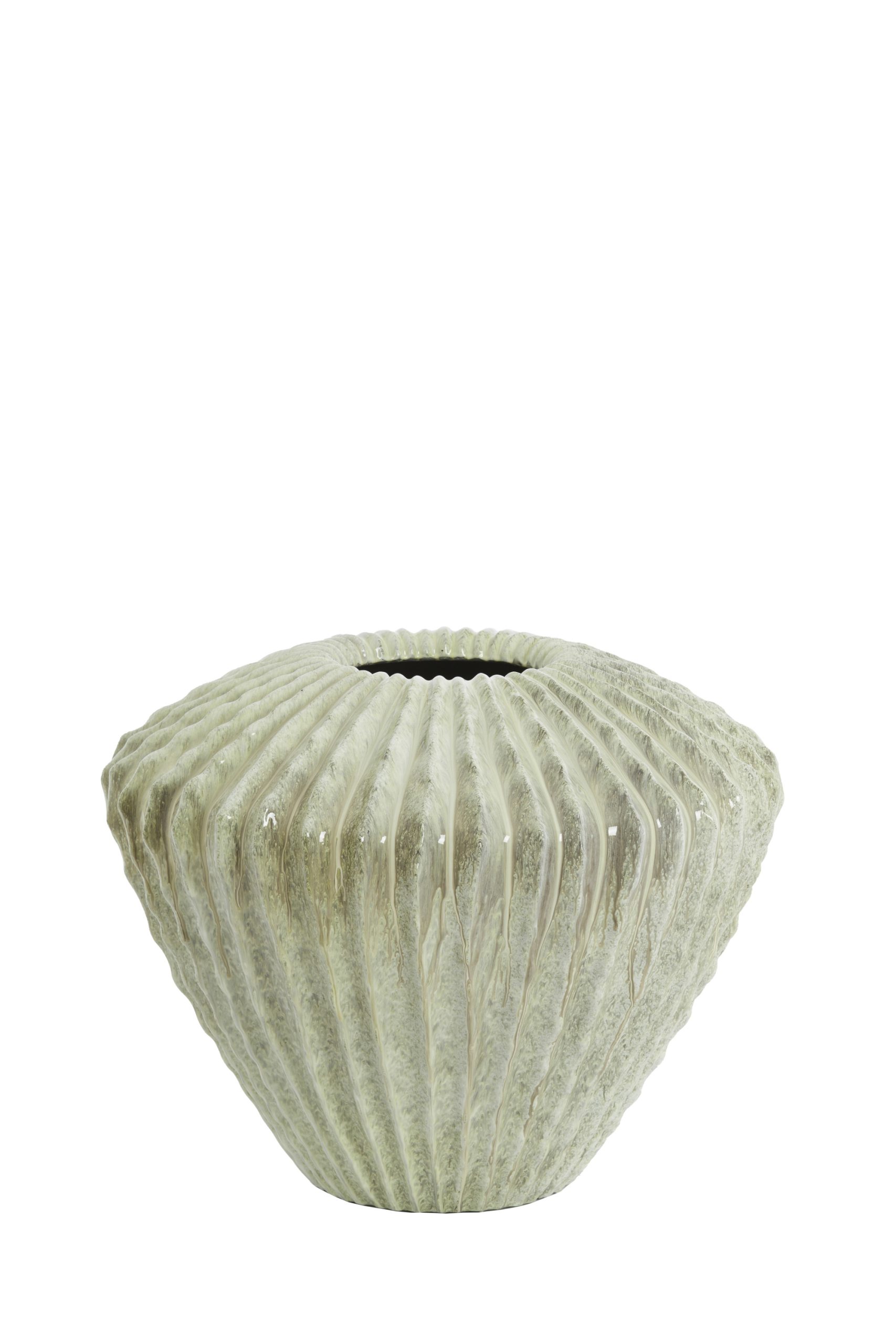 Light & Living Vaas deco Ø55x45 cm CACTI glans mint groen