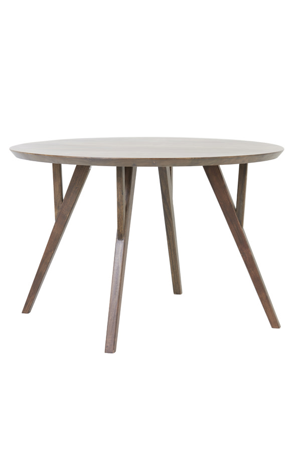 Light & Living Eettafel Ø120x76 cm QUENZA acacia hout bruin