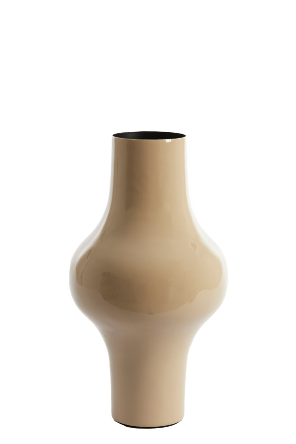 Light & Living Vaas deco Ø22x40 cm SINDO glans taupe