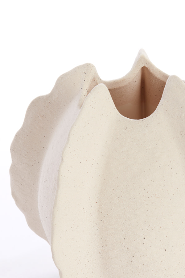 Light & Living Vaas deco 26,5x26x23 cm KELAPA keramiek crème
