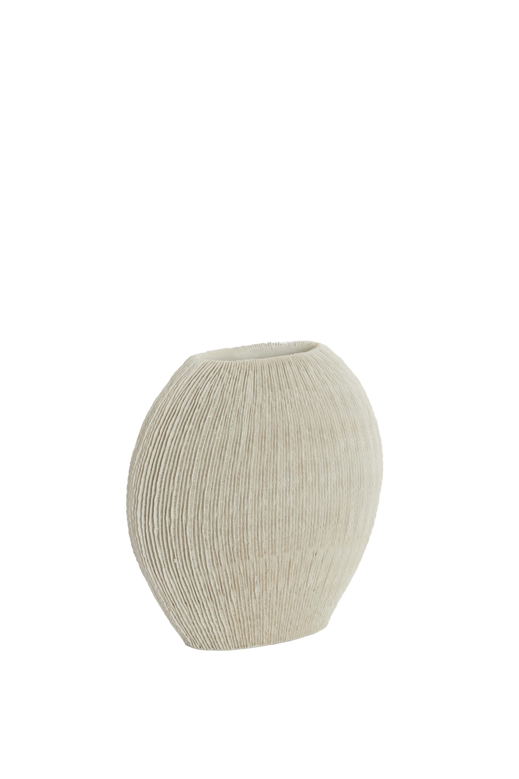 Light & Living Vaas deco 41x13x39,5 cm BUBIO crème