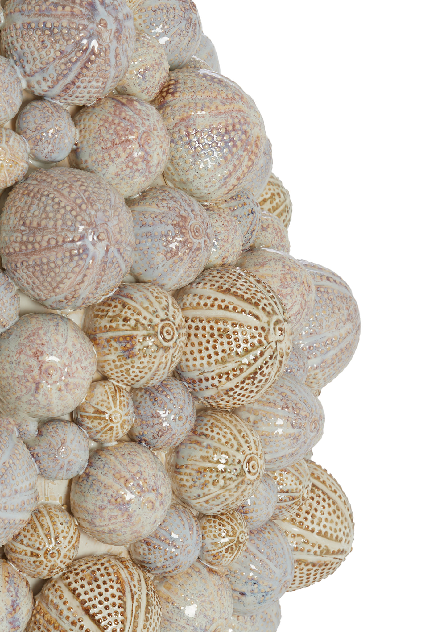 Light & Living Vaas deco Ø40x49 cm SEA URCHIN keramiek crème-zand