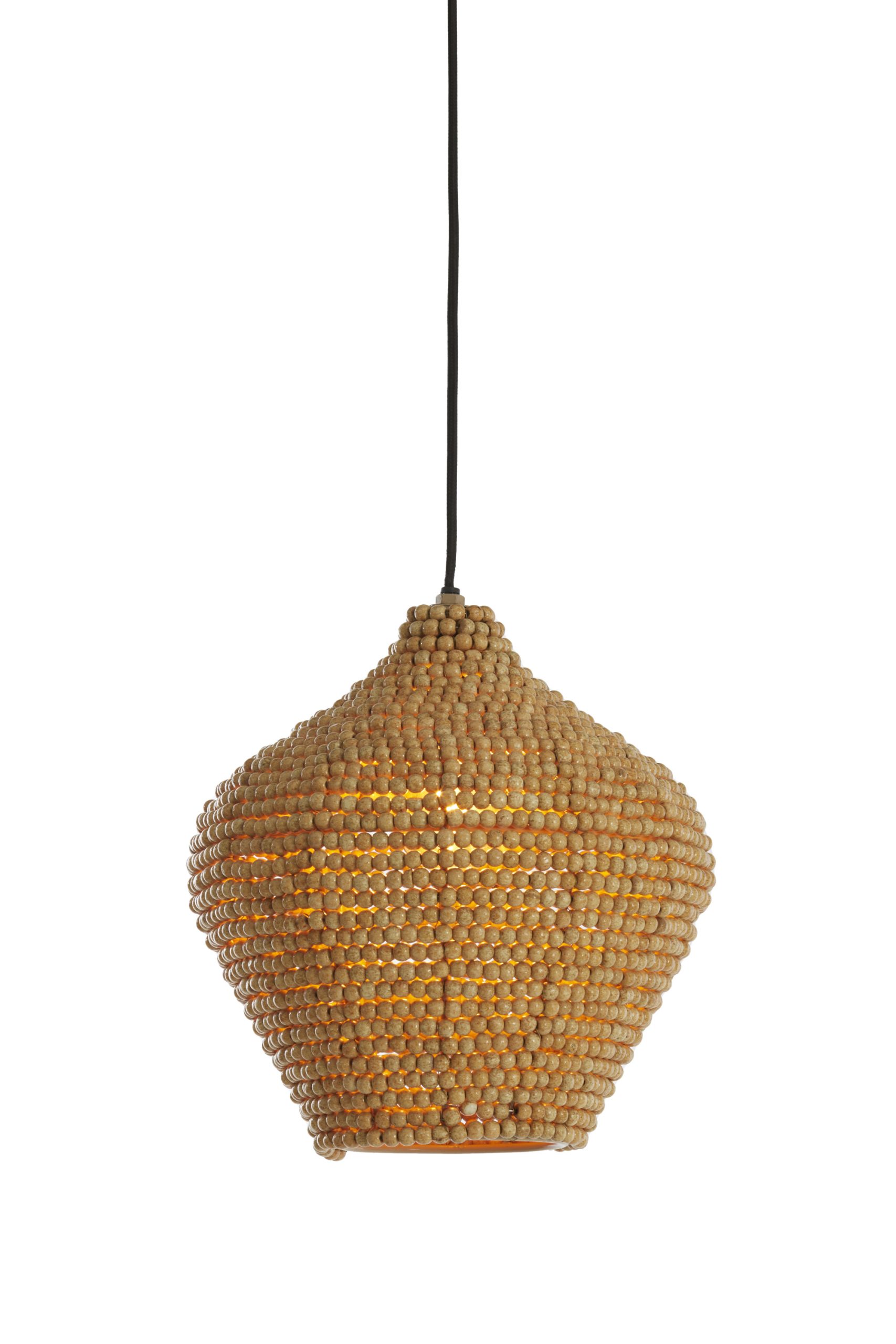 Light & Living Hanglamp Ø28x30 cm KALENGA kralen naturel