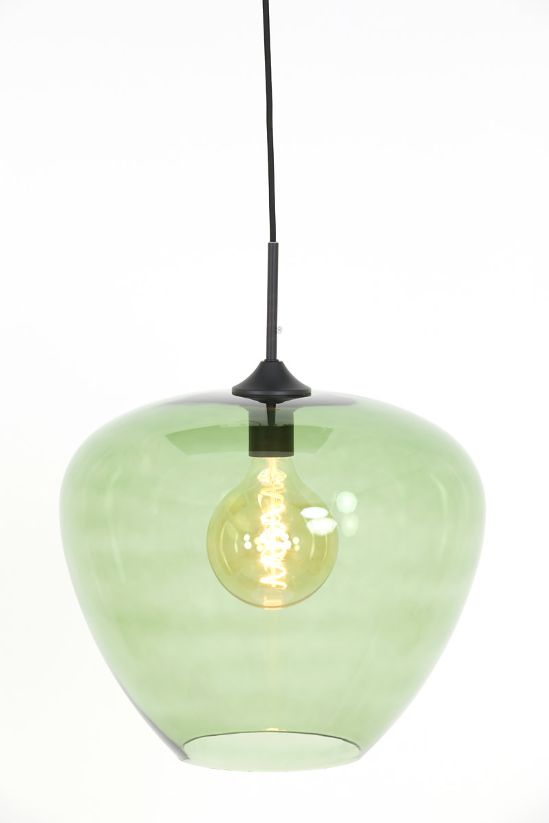 Light & Living Hanglamp Ø40x34 cm MAYSON glas groen-mat zwart