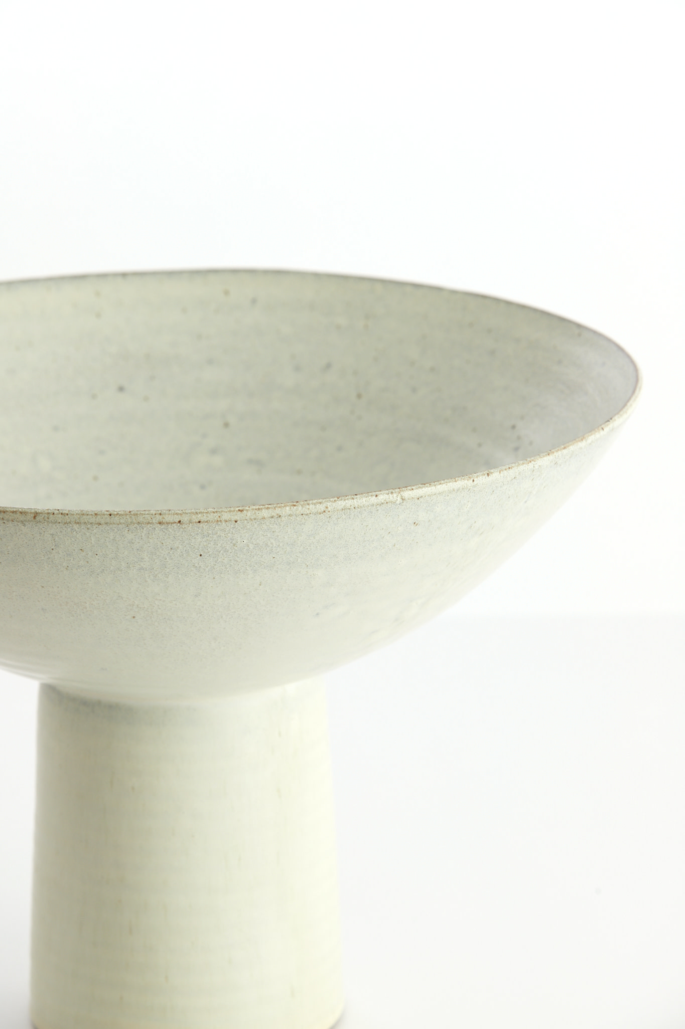 Light & Living Schaal op voet Ø35,5x25,5 cm VASCO mat crème-zand