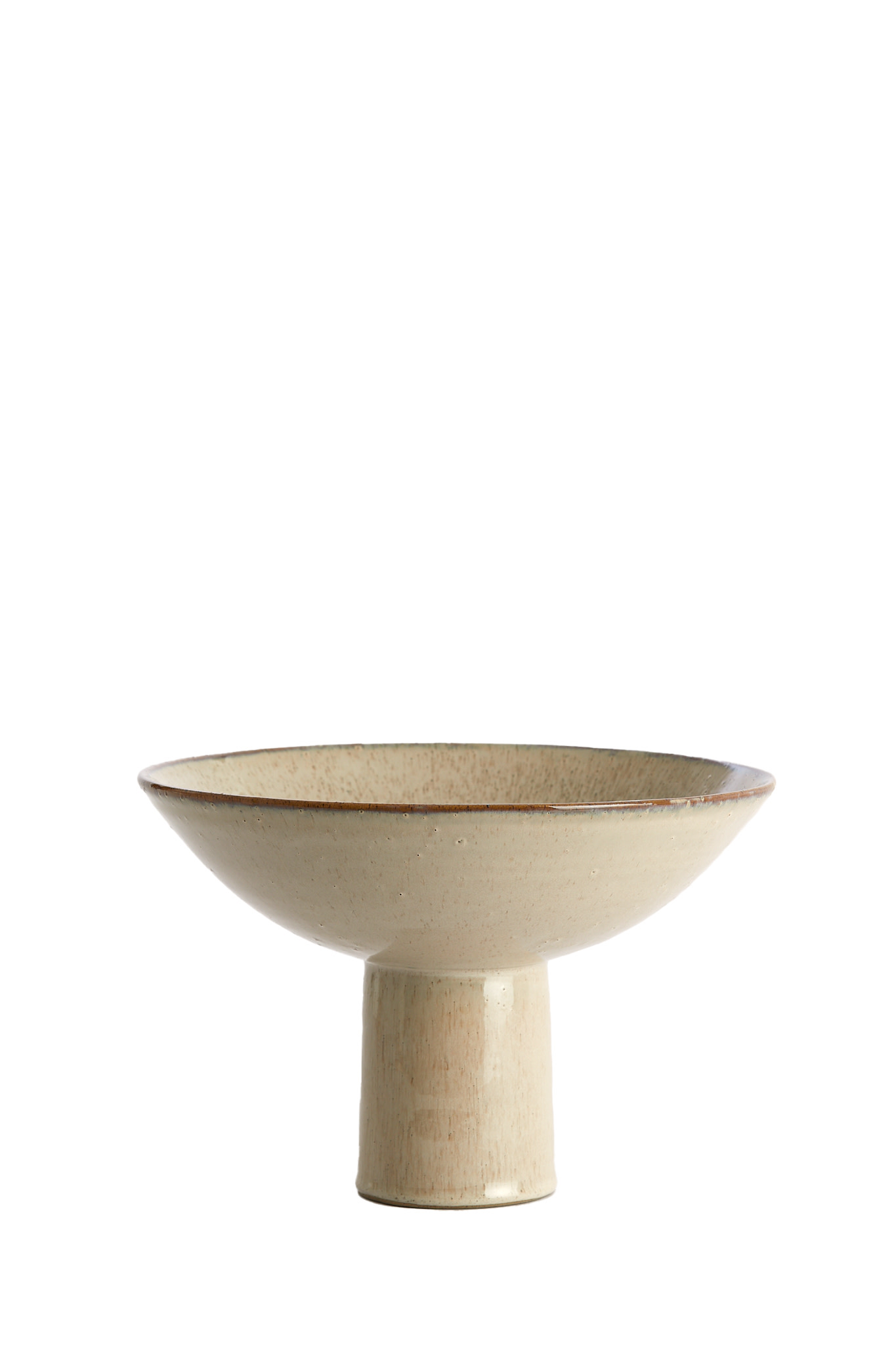 Light & Living Schaal op voet Ø28x18,5 cm VASCO glans beige