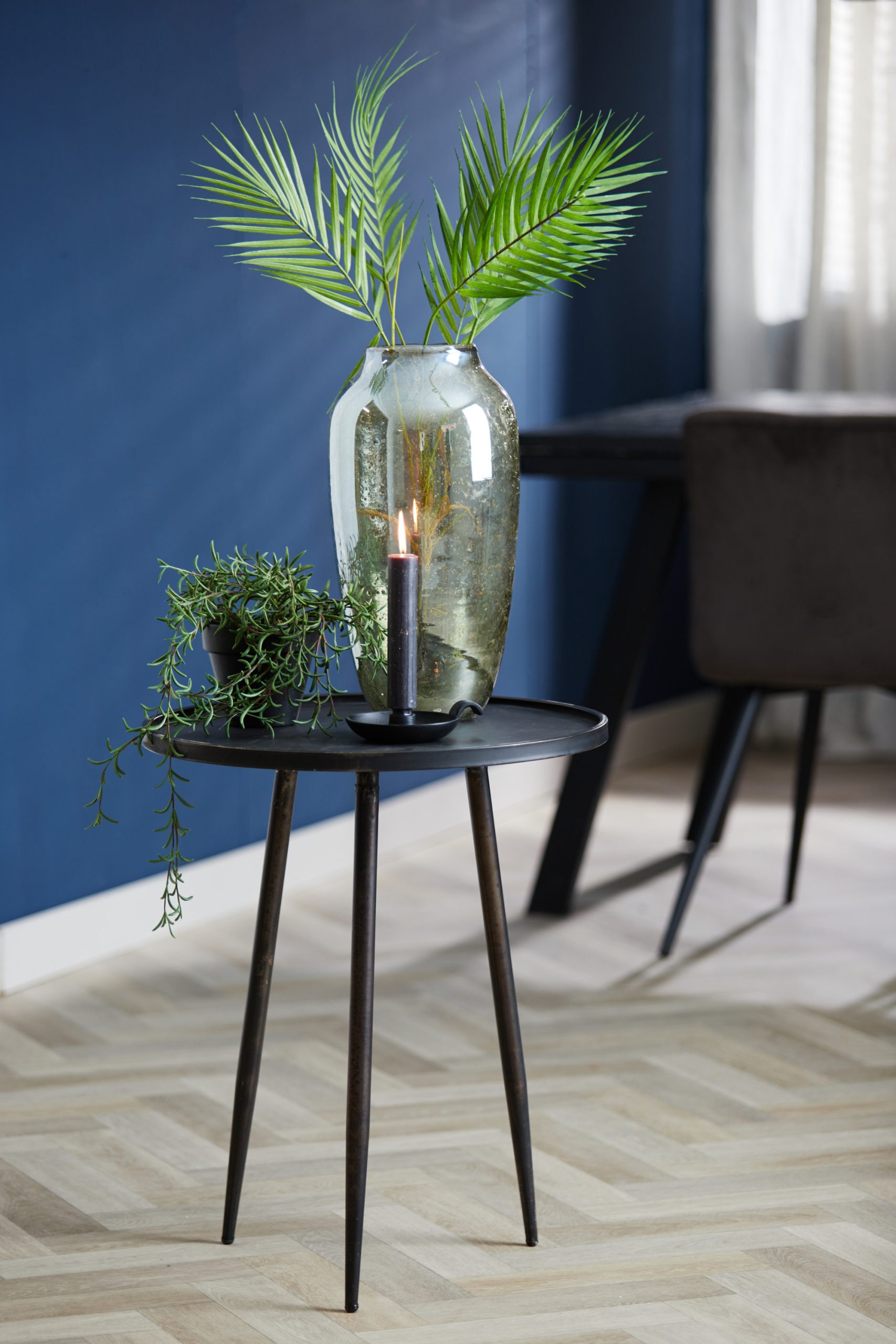 Light & Living Bijzettafel Ø51x60 cm ENVIRA zink