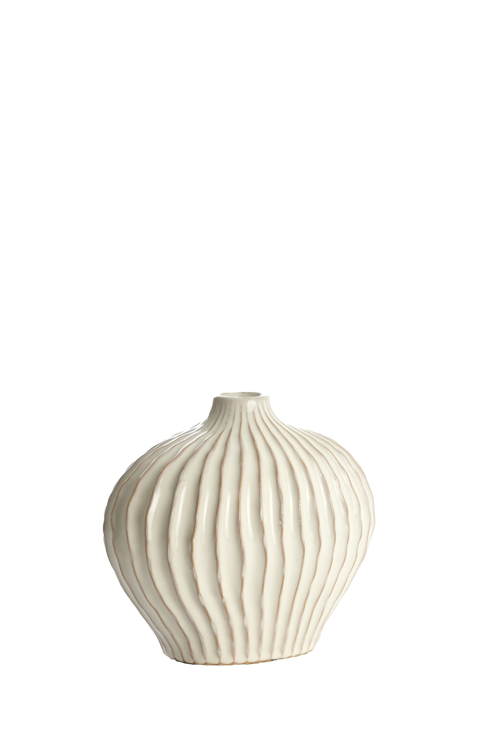 Light & Living Vaas deco 25x14x20 cm LORITO keramiek crème