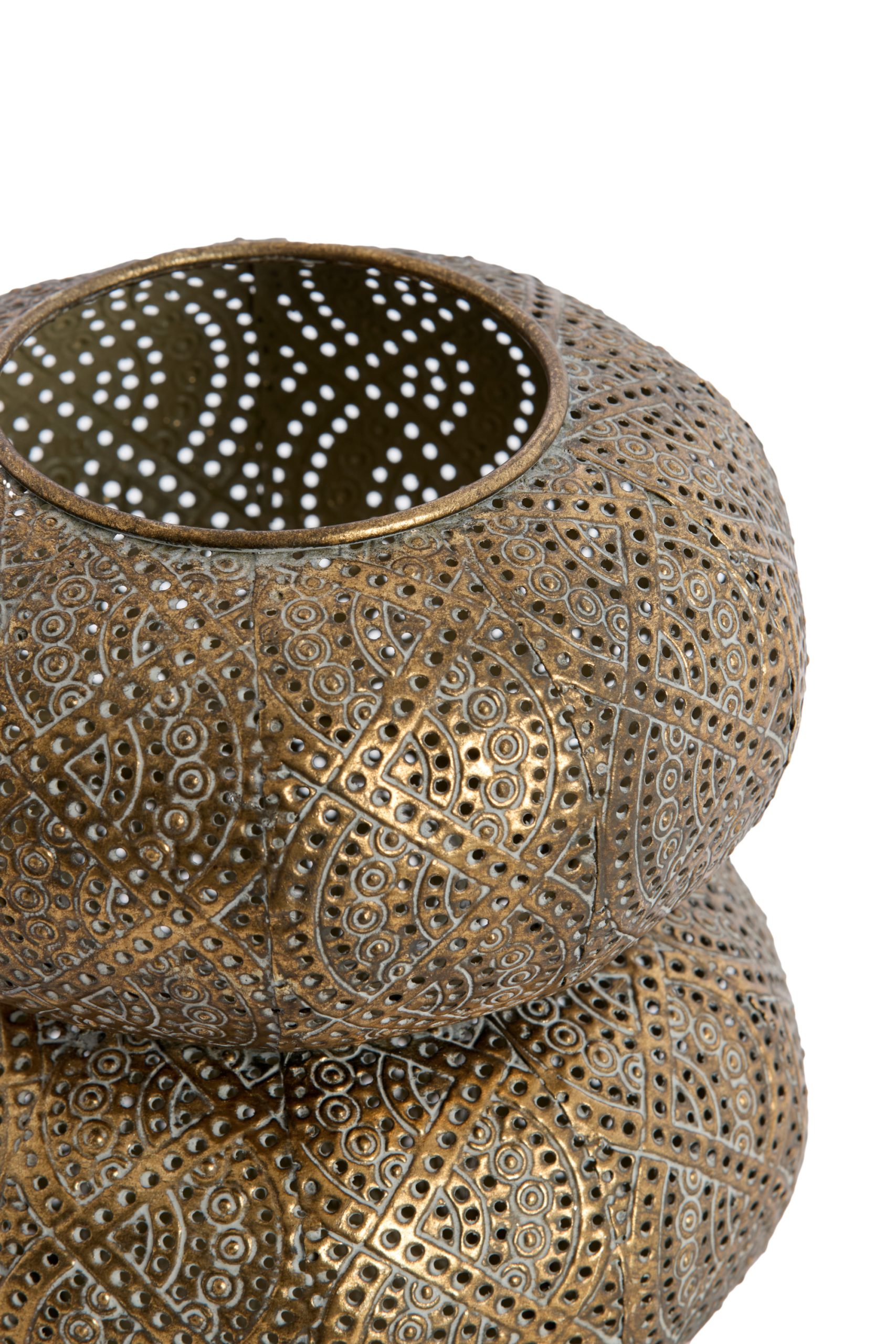 Light & Living Windlicht Ø12,5x13 cm KAITO bruin goud