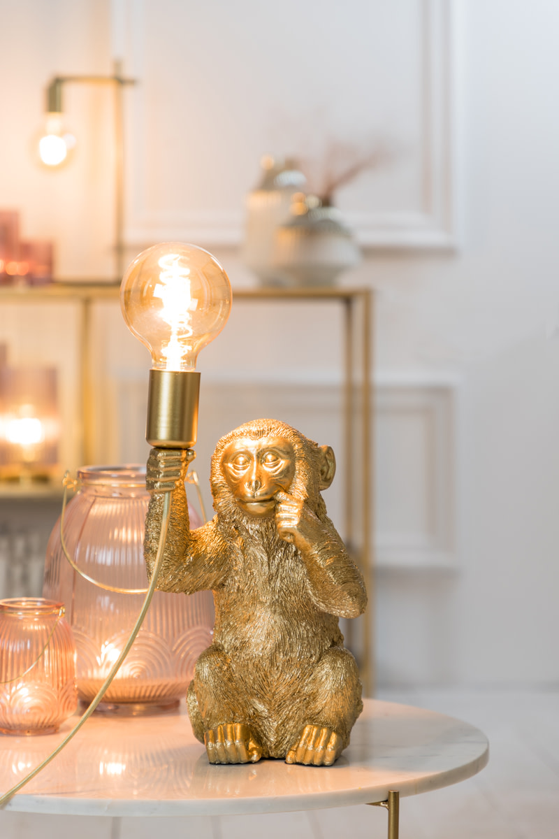 Light & Living Tafellamp 20x19,5x34 cm MONKEY goud