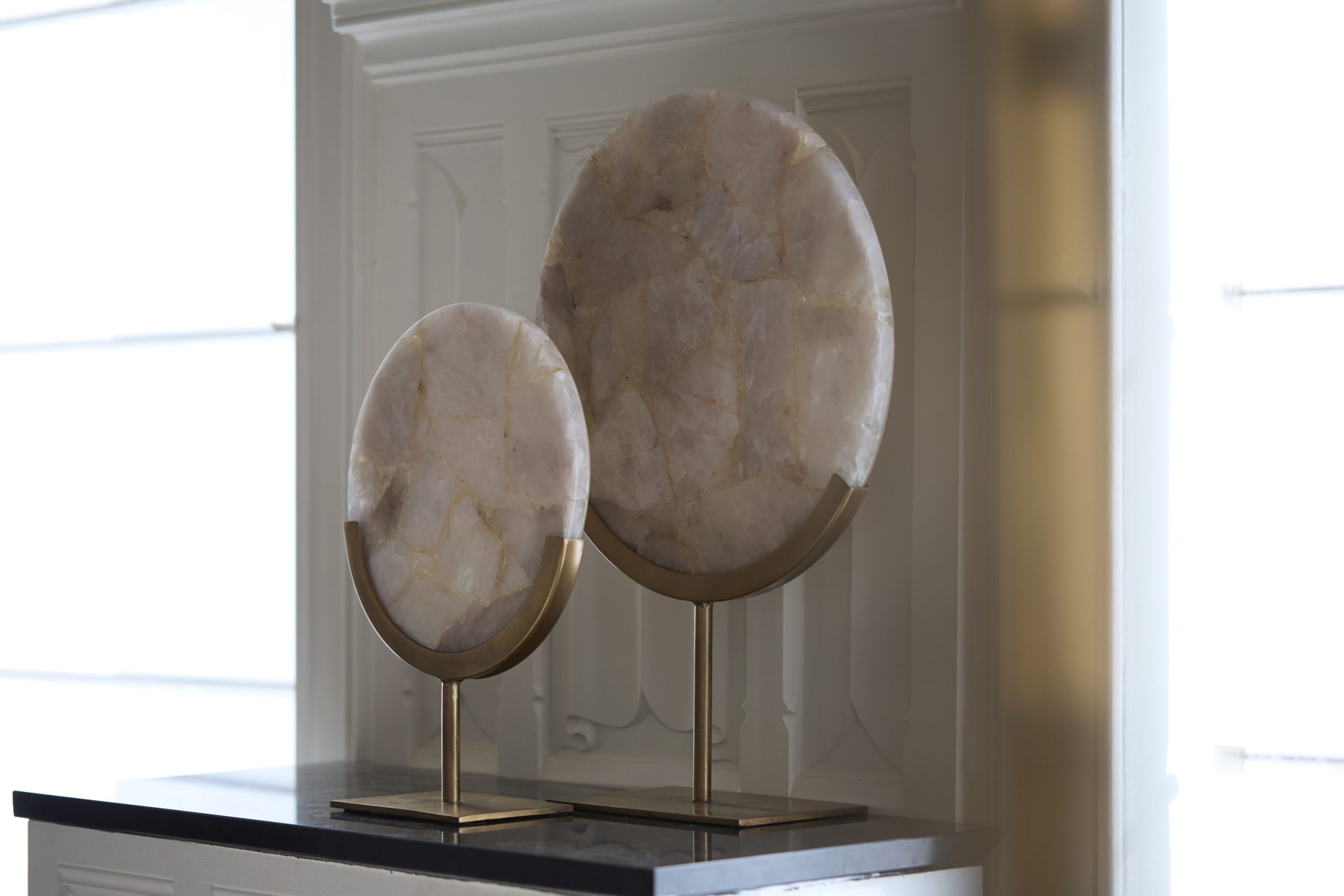 Light & Living Ornament op voet 25x10x35 cm GOUYA grijs agaat+antiek brons