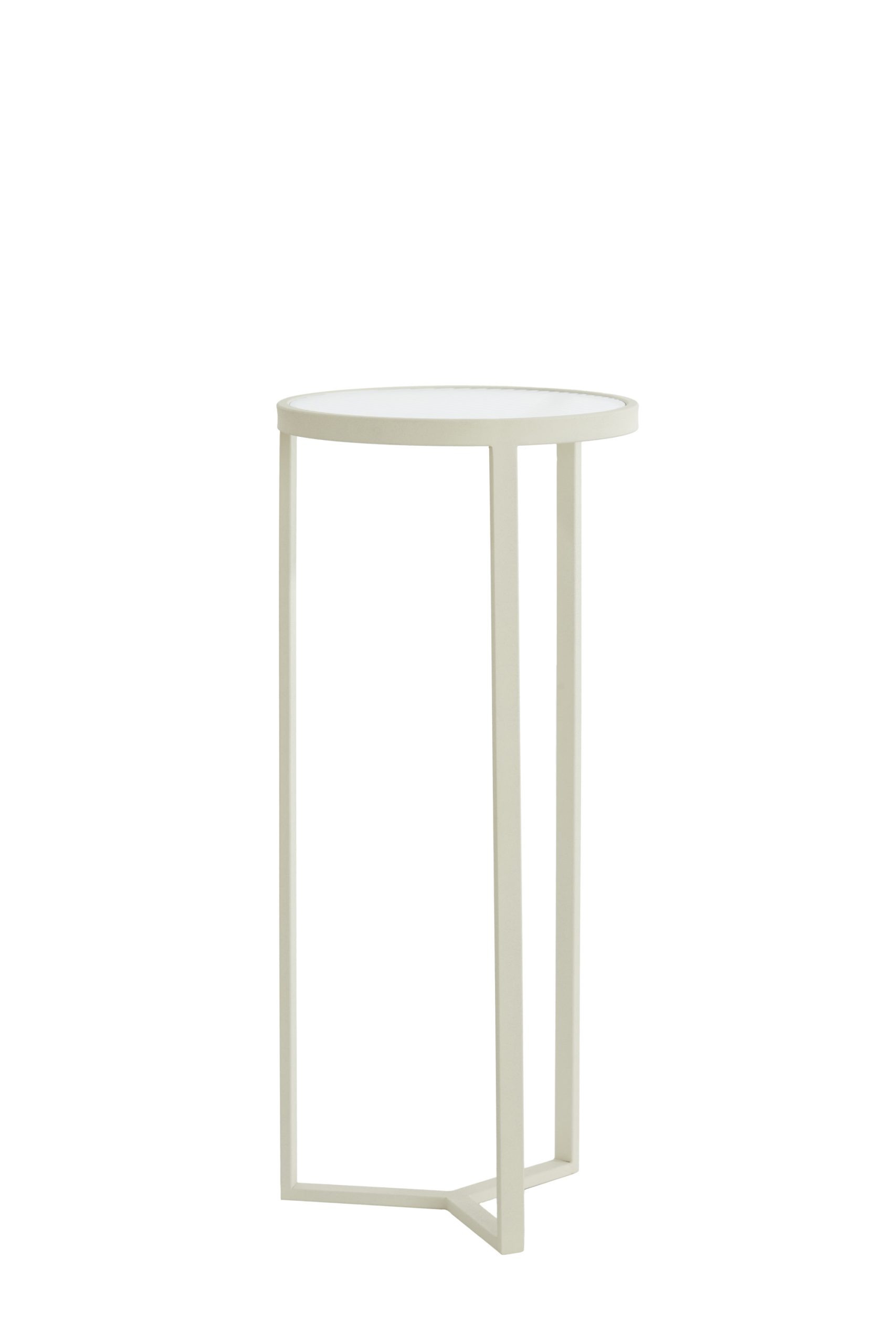 Light & Living Zuil Ø35x81 cm RETIRO helder rib glas+crème